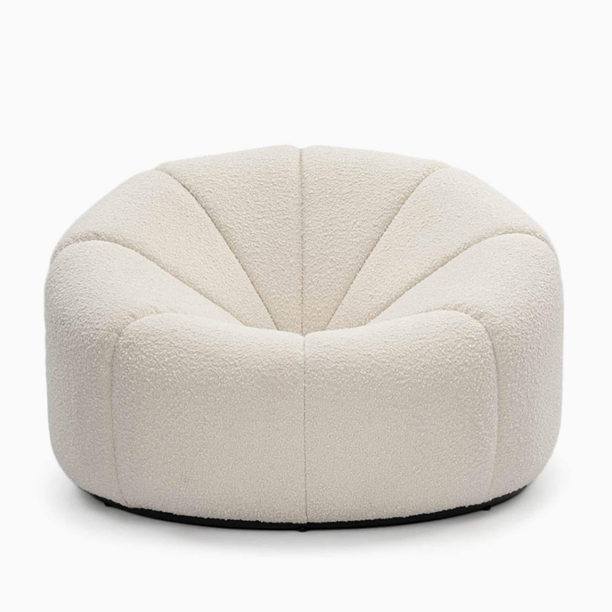 Alpha Club Armchair - White Bouclé (1)