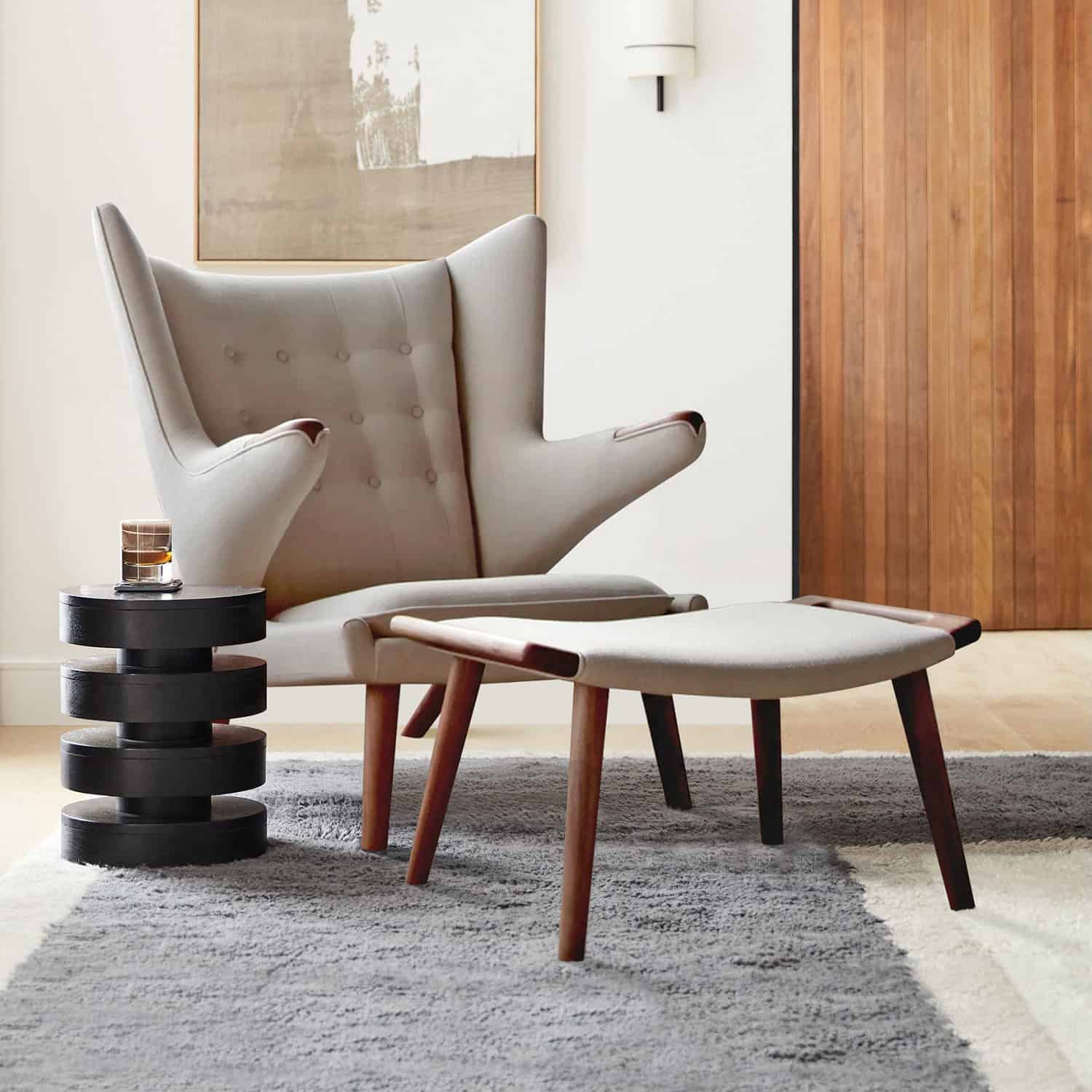 Papa Bear Armchair Light Grey 1 - Papa Bear Chair Replica,  Papa Bear Chair,  Hans J. Wegner