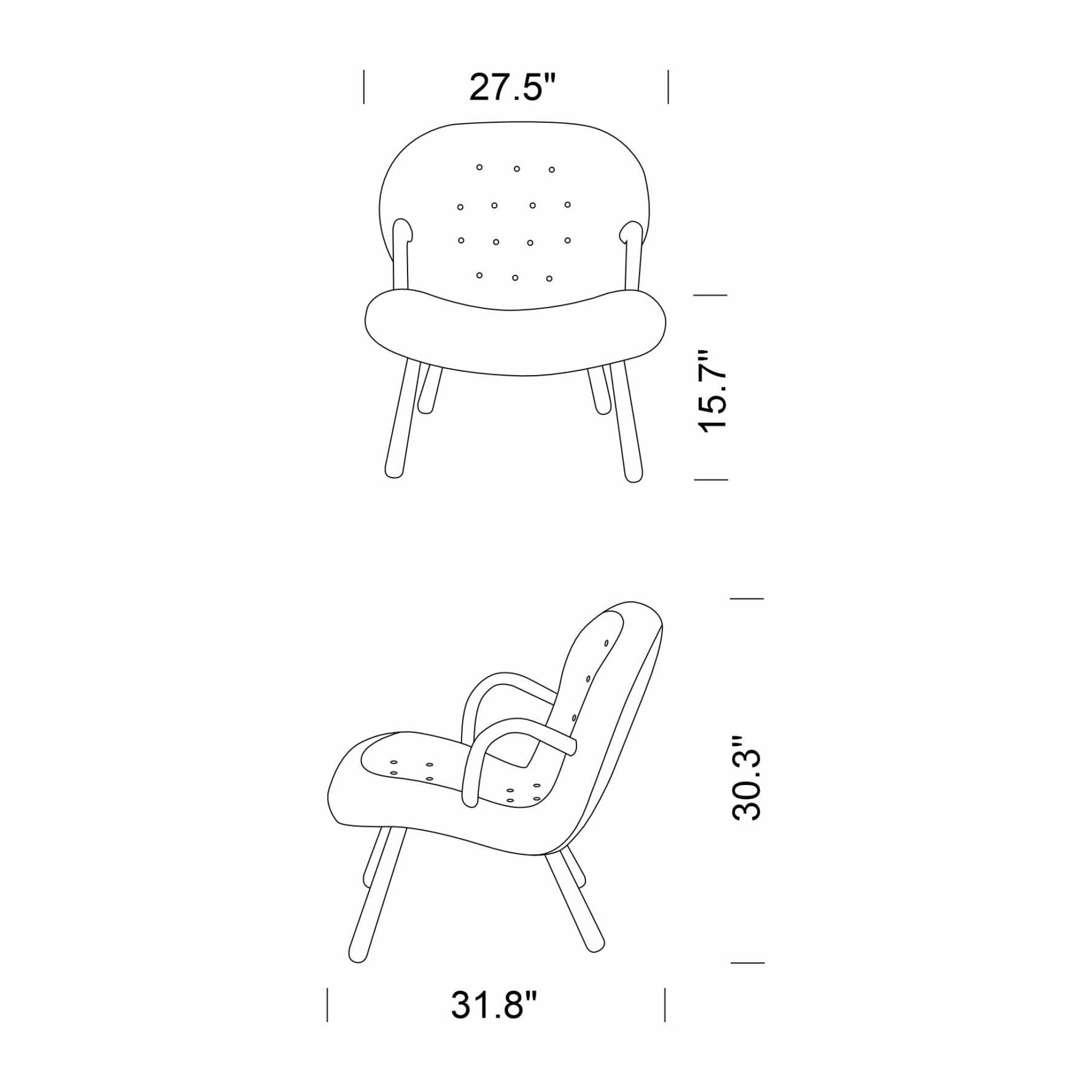 Clam Chair Dimension Mobile scaled - Arctander Clam Chair,  Arctander