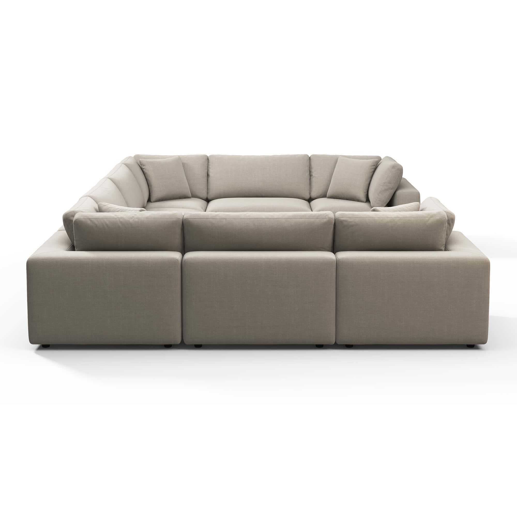 Cloud Sofa - 8 Seater U Beige (4) - Cloud Couch