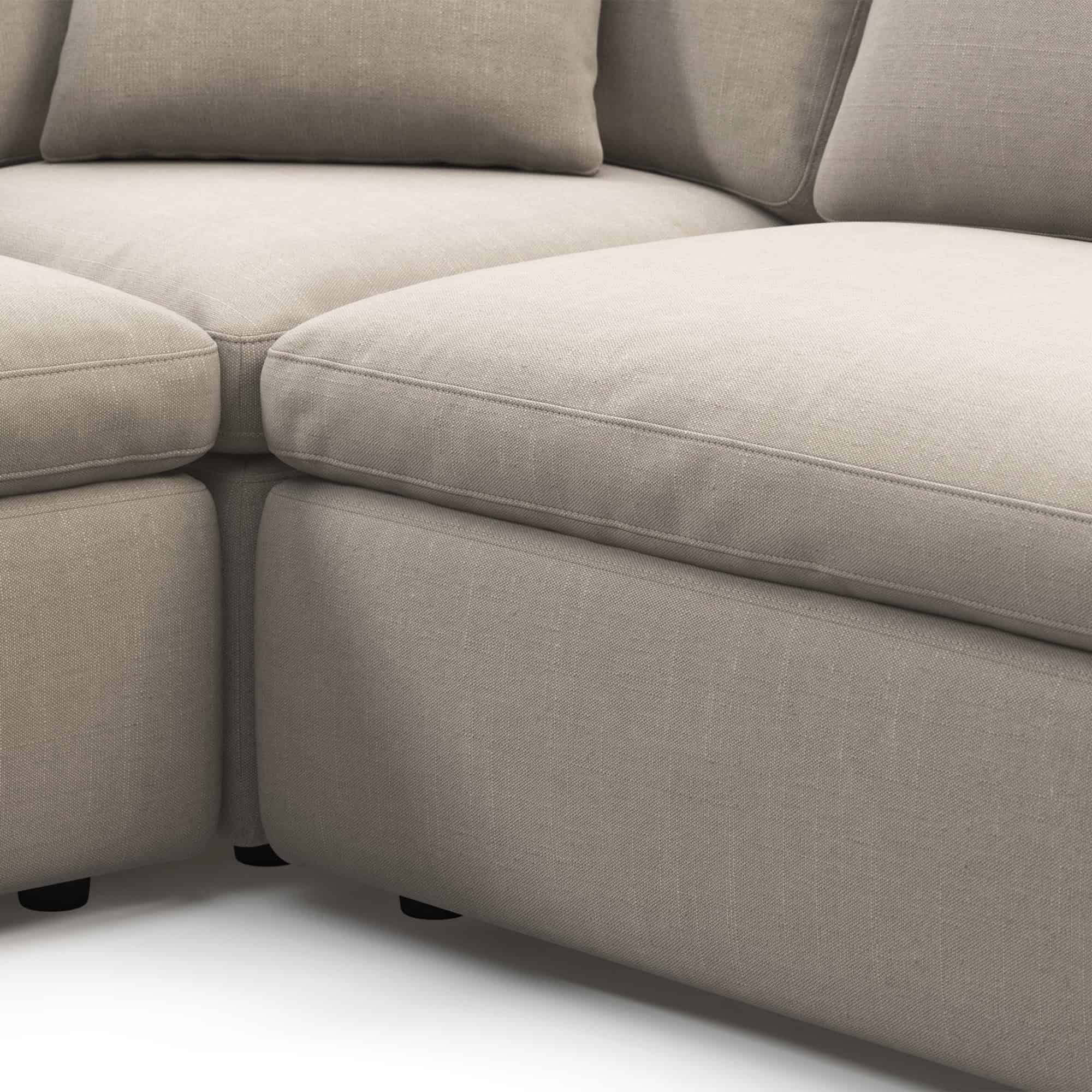 Cloud Sofa - 8 Seater U Beige (6) - Cloud Couch
