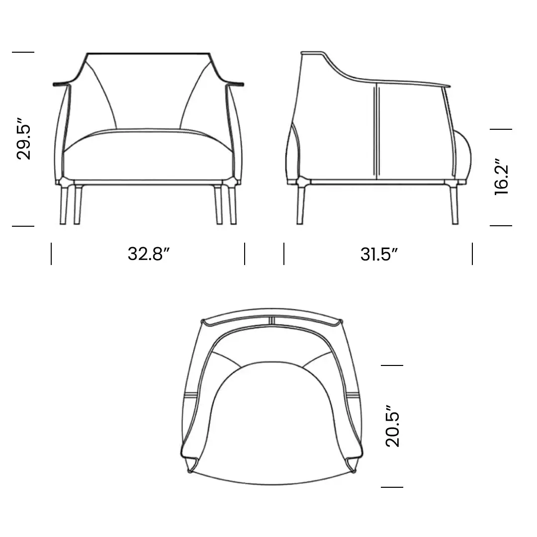 Product dimensions diagram