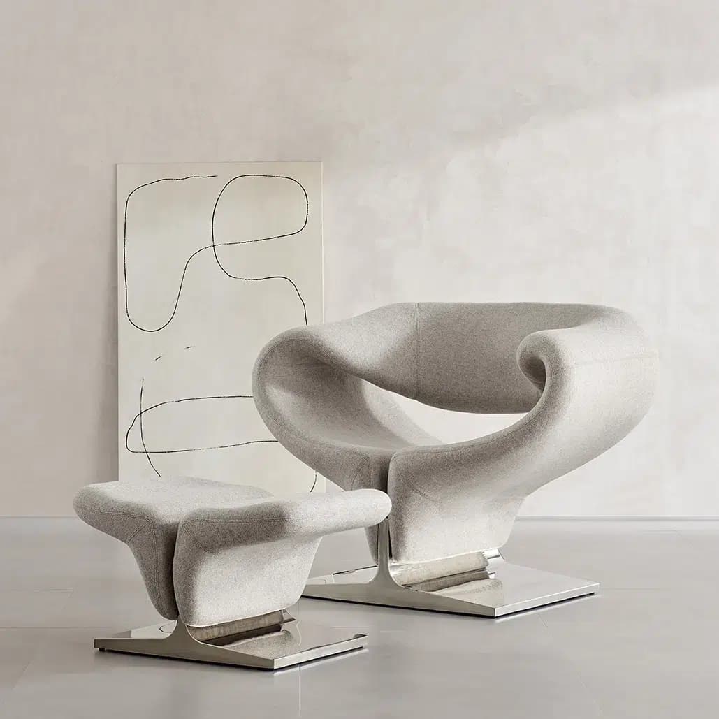 Ribbon Chair & Ottoman