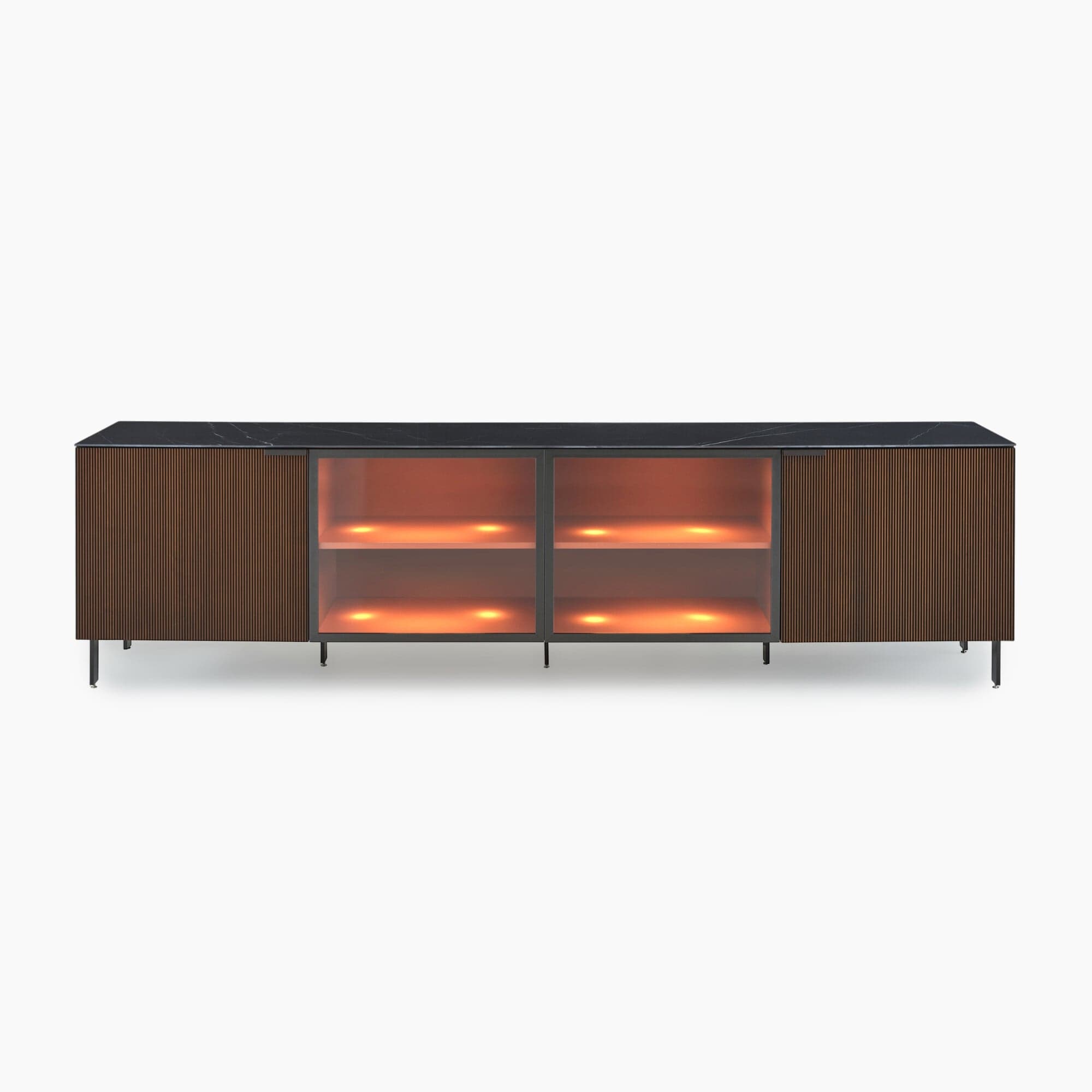 Selvans Sideboard 4 Doors with glass door