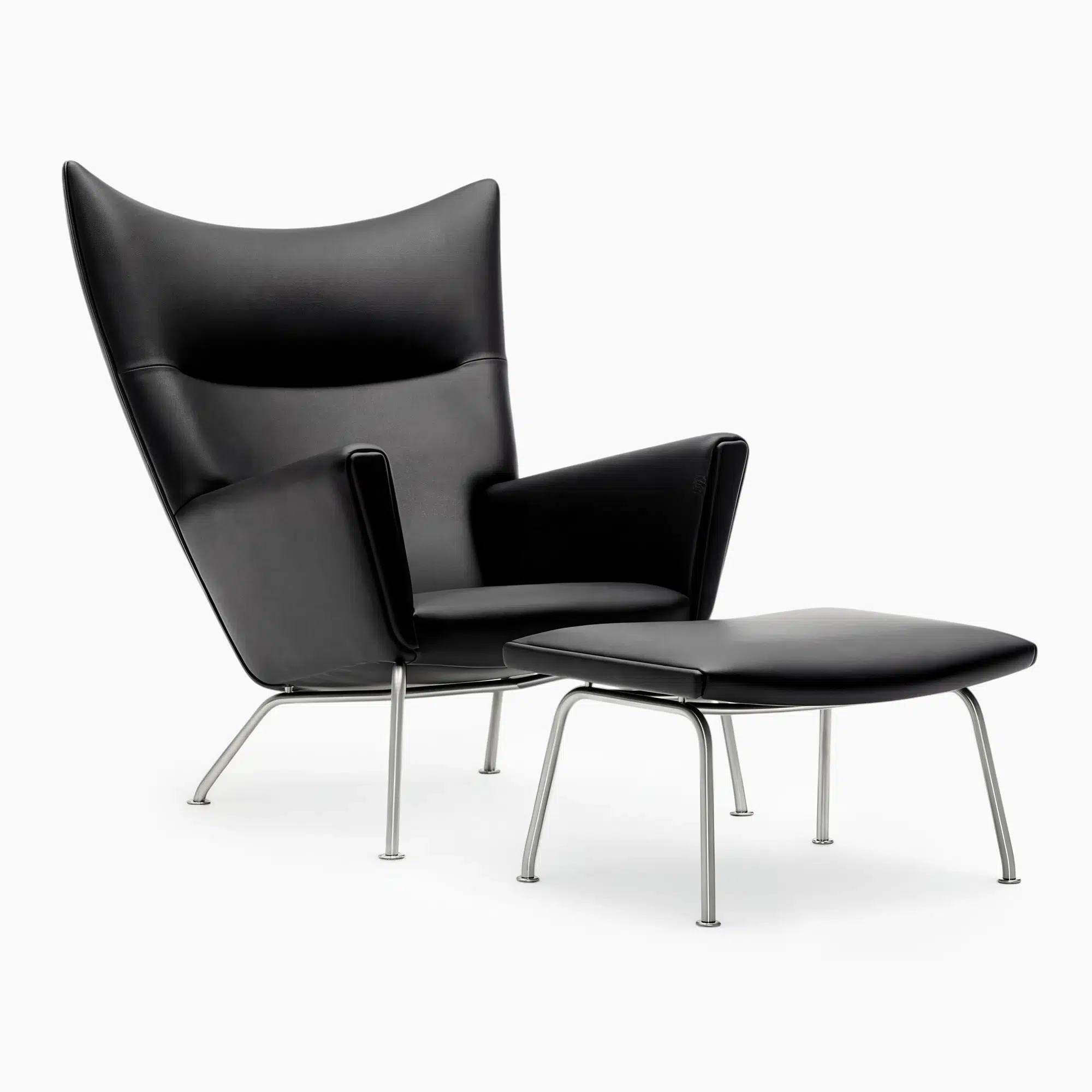 CH445 Wing Chair with Ottoman | Sohnne