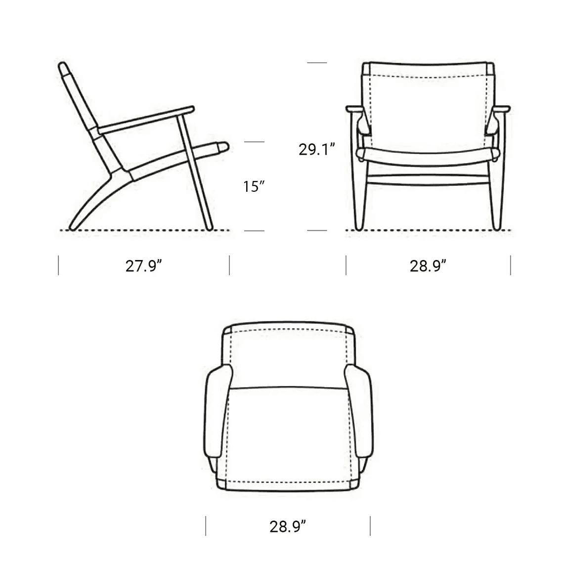 Product dimensions diagram
