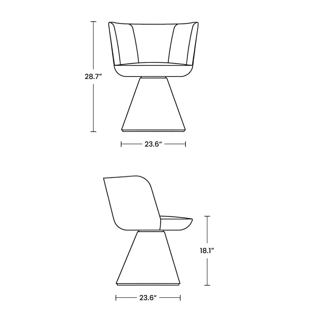 Product dimensions diagram