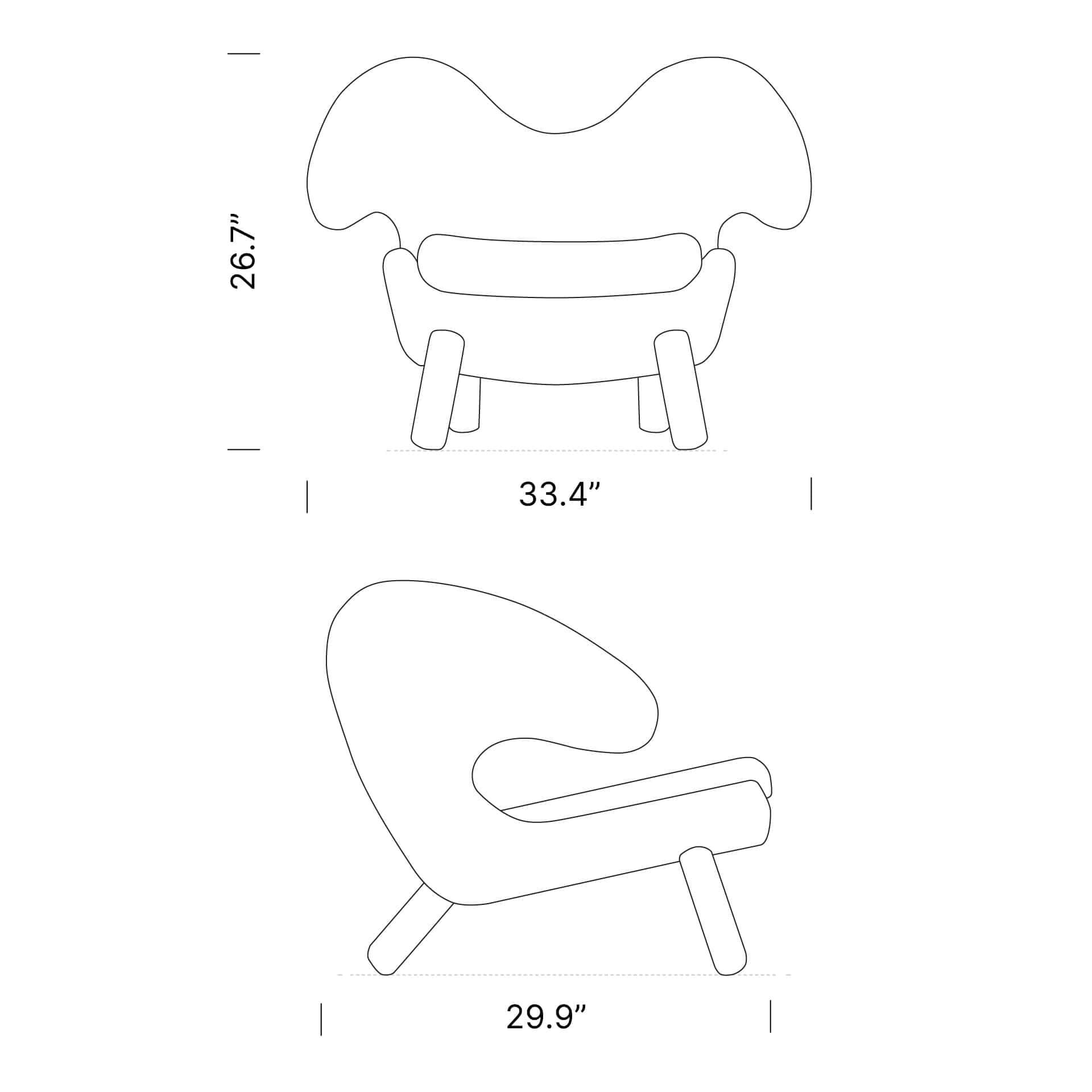 Product dimensions diagram