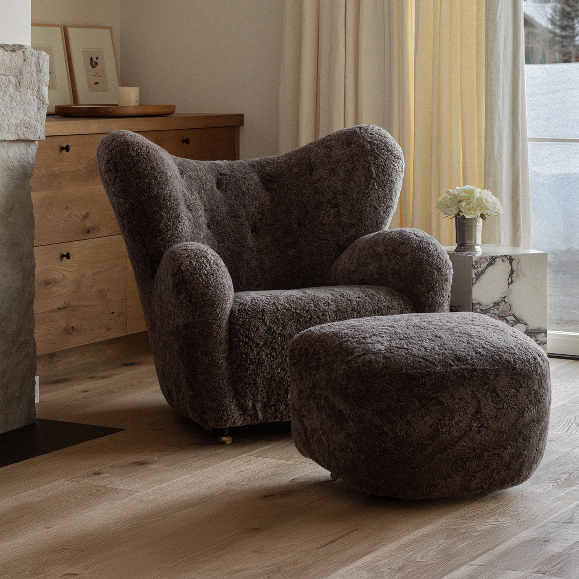 Tired Man Lounge Chair & Footstool