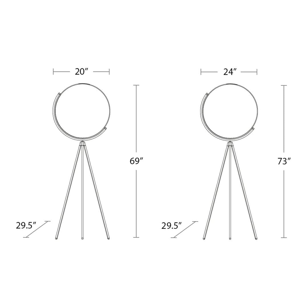 Product dimensions diagram