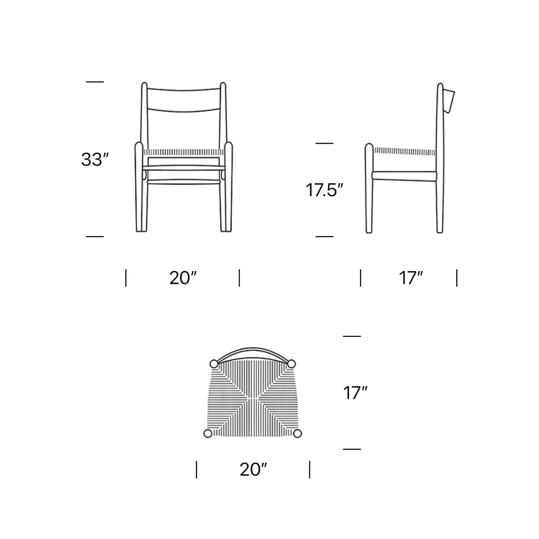 Product dimensions diagram