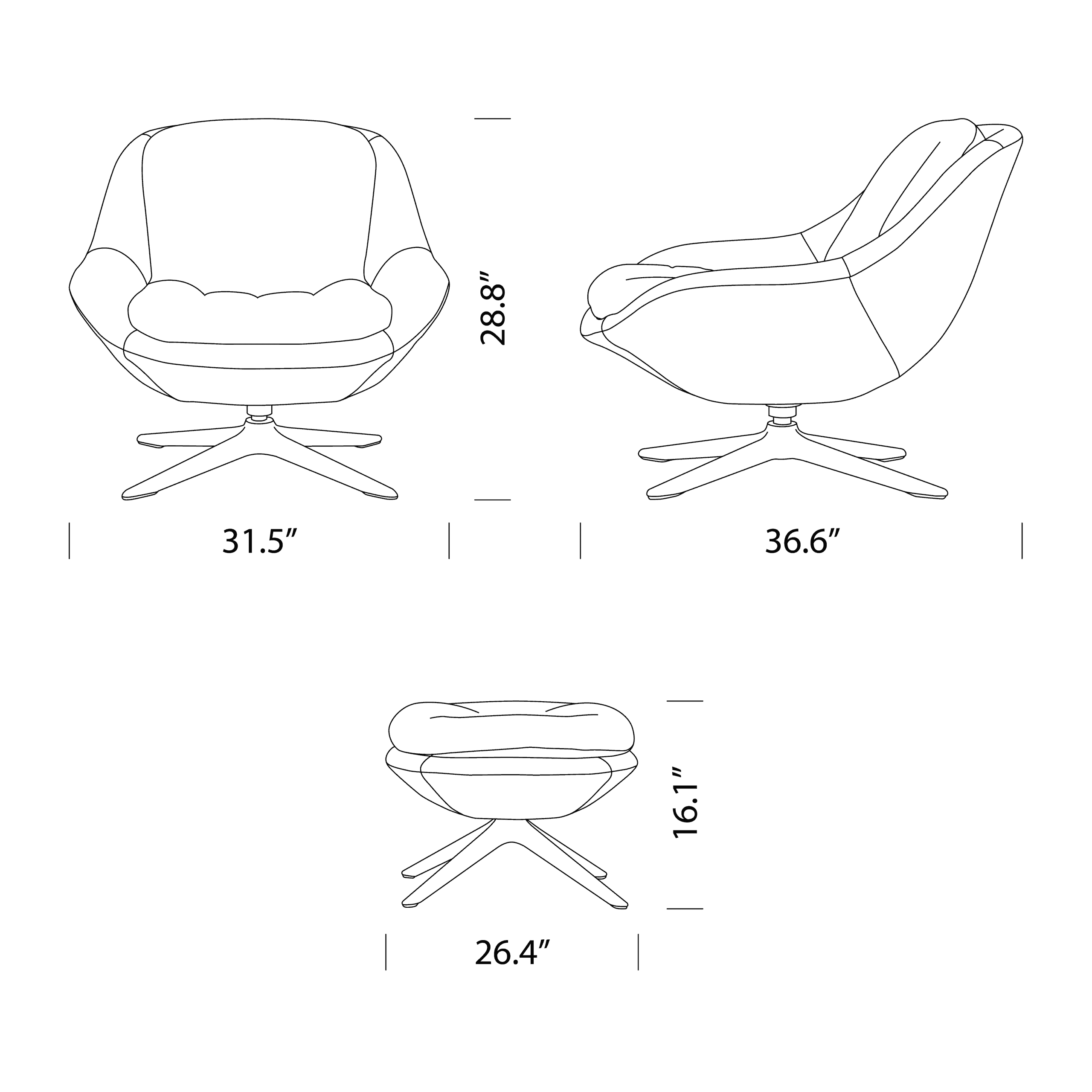 Product dimensions diagram