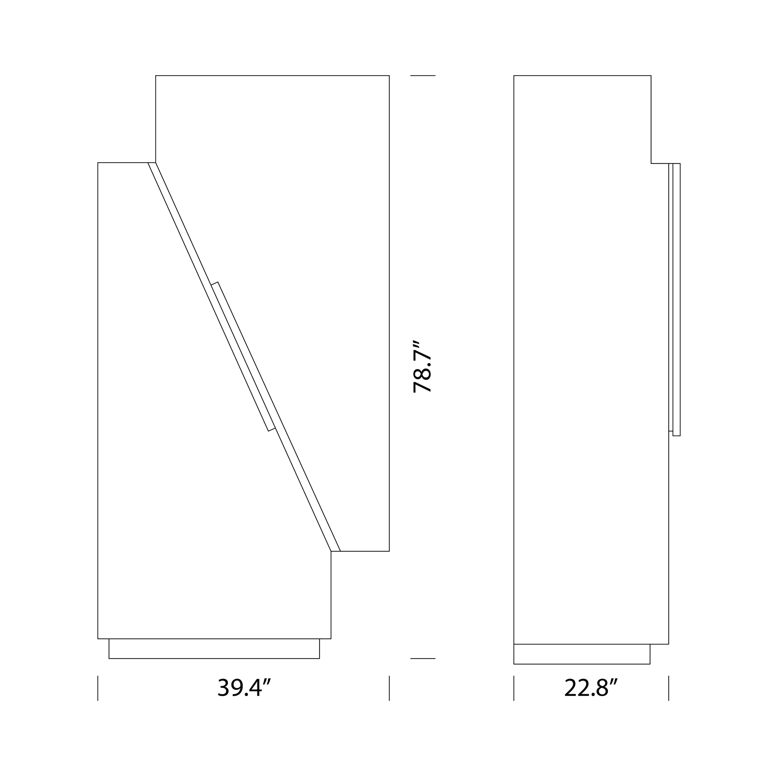 Product dimensions diagram