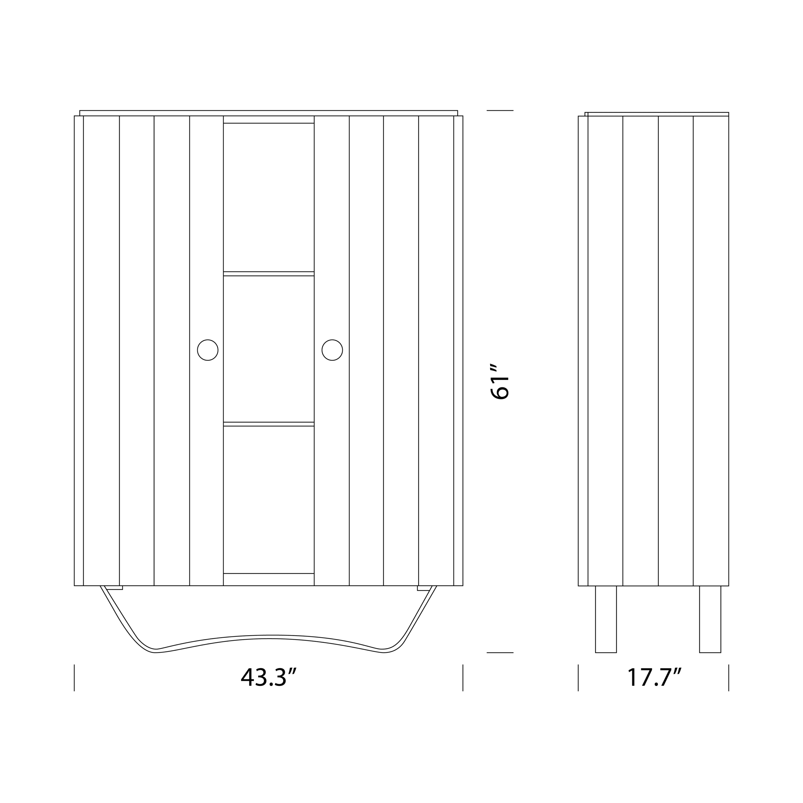 Product dimensions diagram