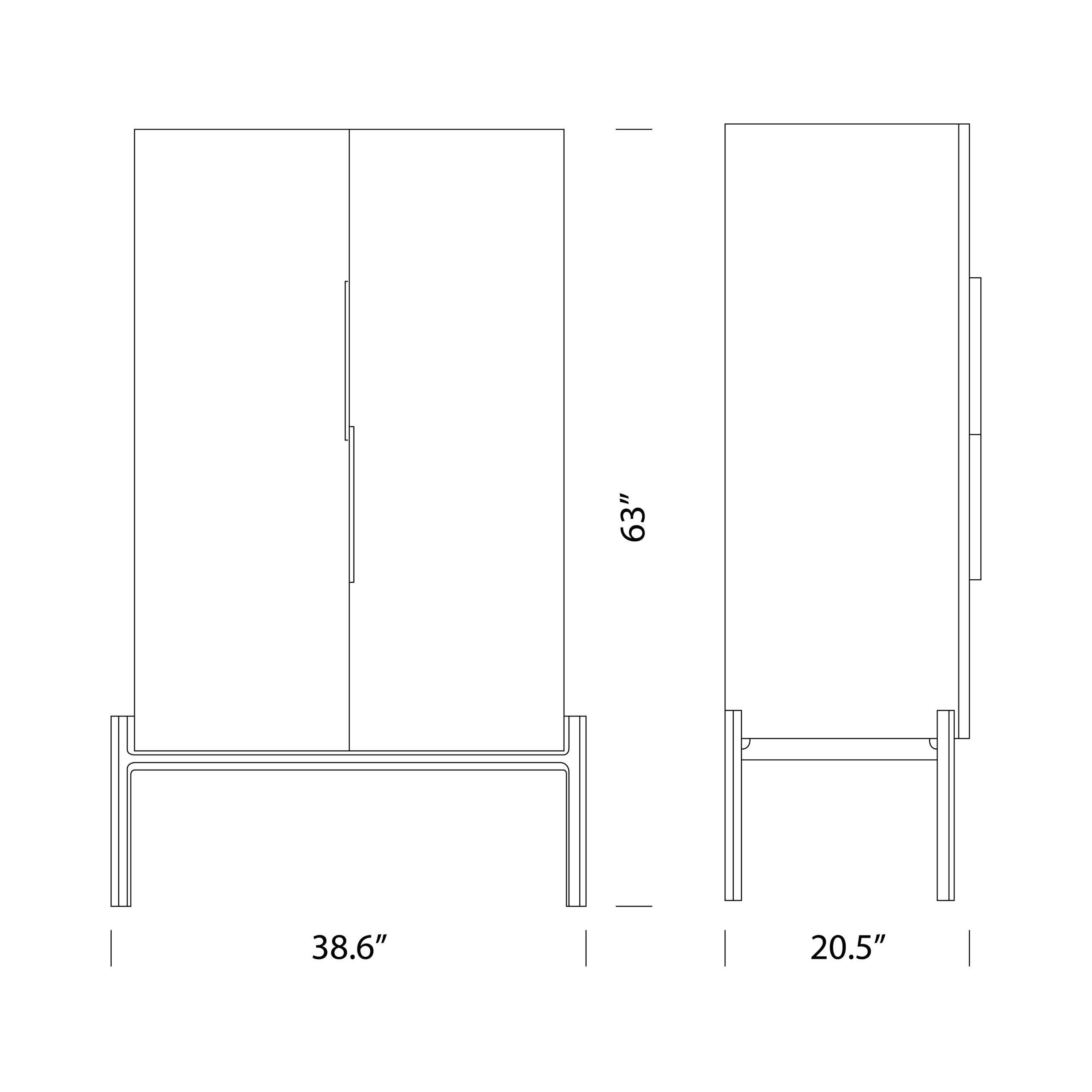 Product dimensions diagram