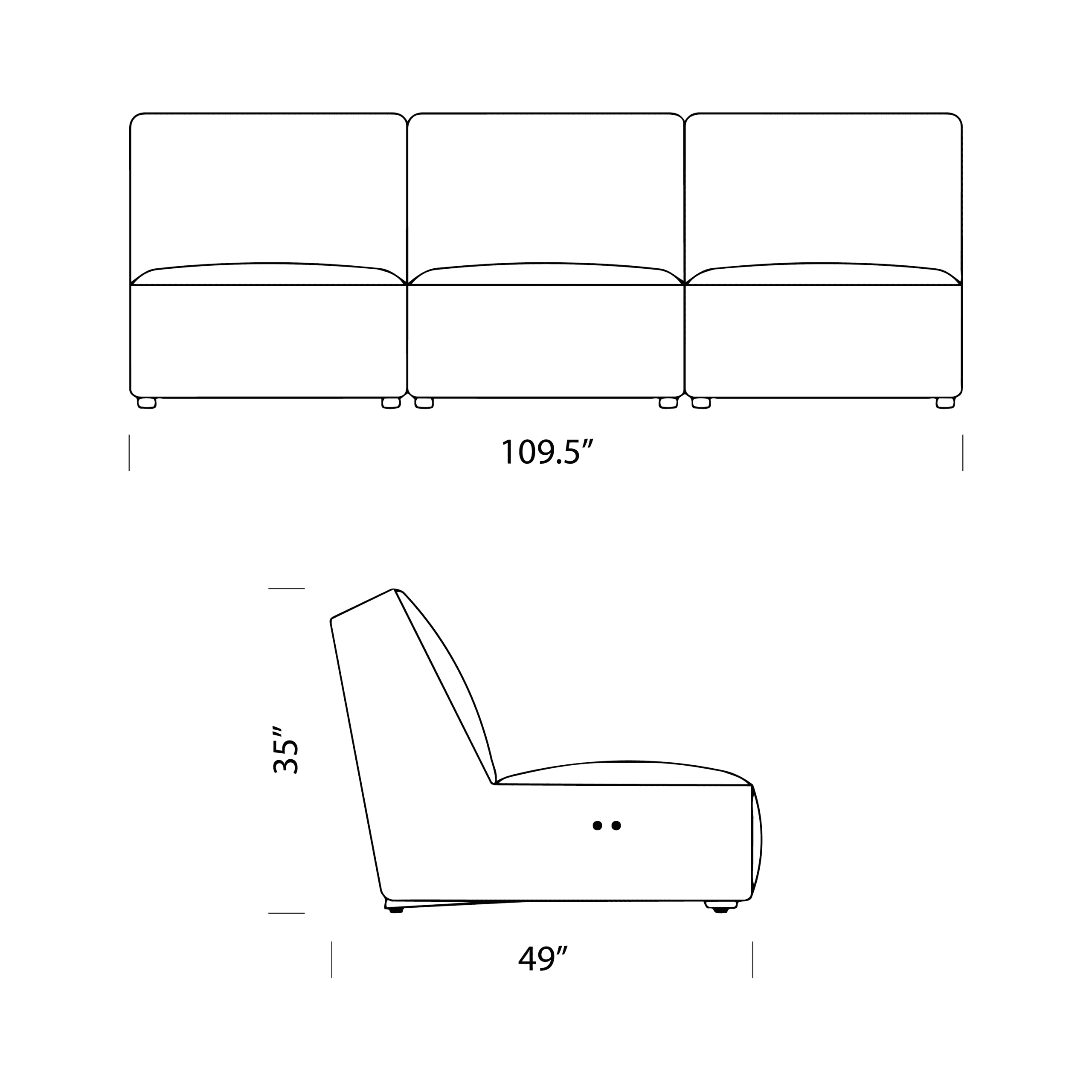 Product dimensions diagram