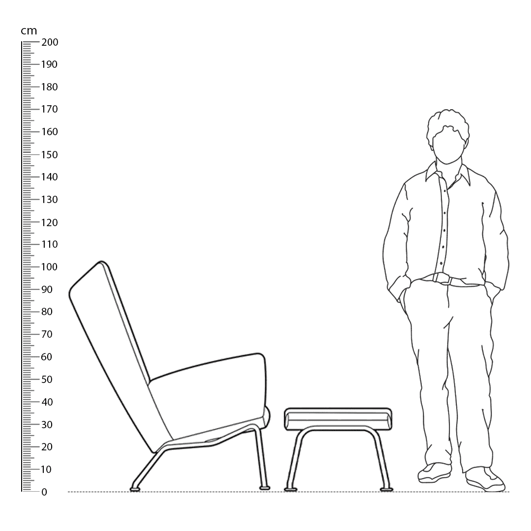 CH445 Wing Chair Replica Height Comparison - CH445 Wing Chair