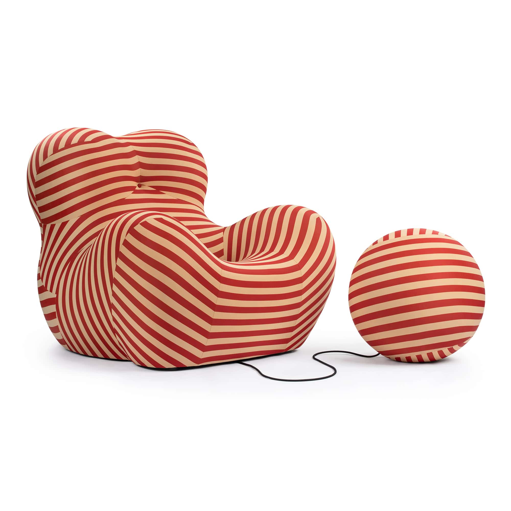 La Mamma Armchair - Fiery Red 2 - Replica, Up 50 Armchair and Ottoman Replica