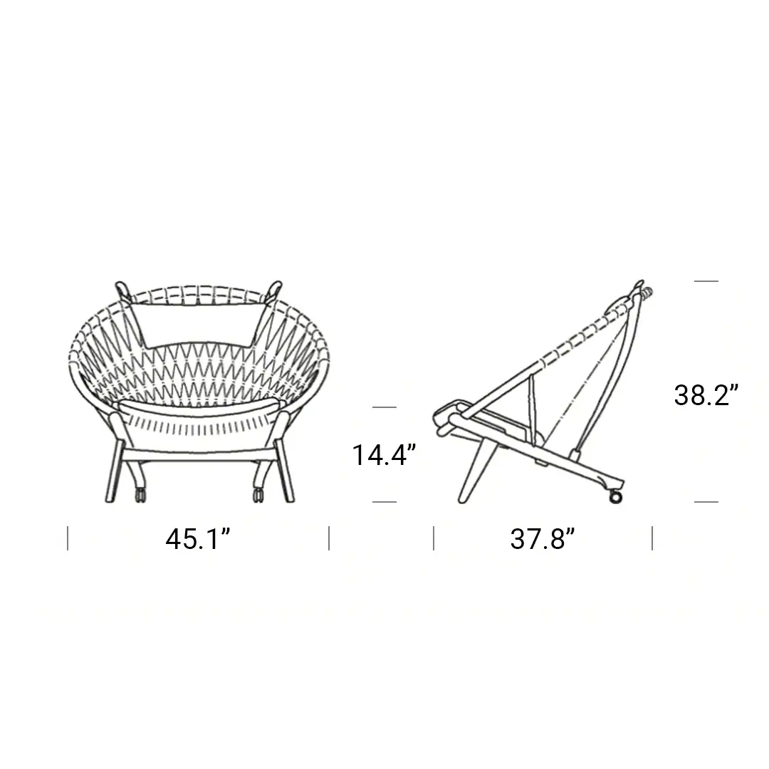 PP130 Circle Chair dimension mobile - PP130