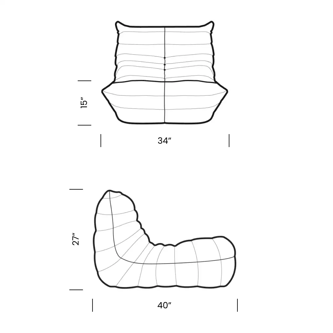 Product dimensions diagram
