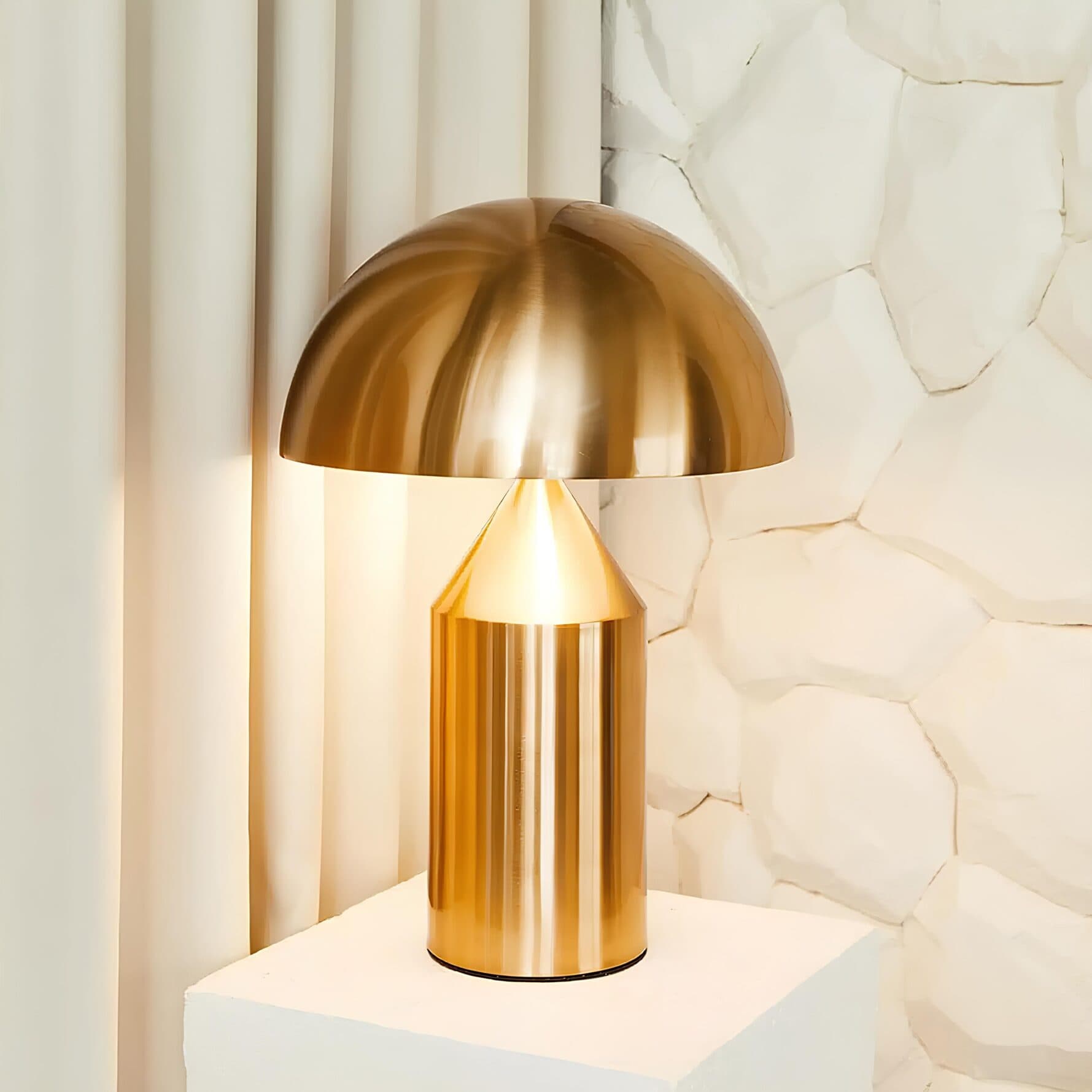 TrentonTableLamp Gold 2 scaled - Oluce Atollo 233 Table Lamp