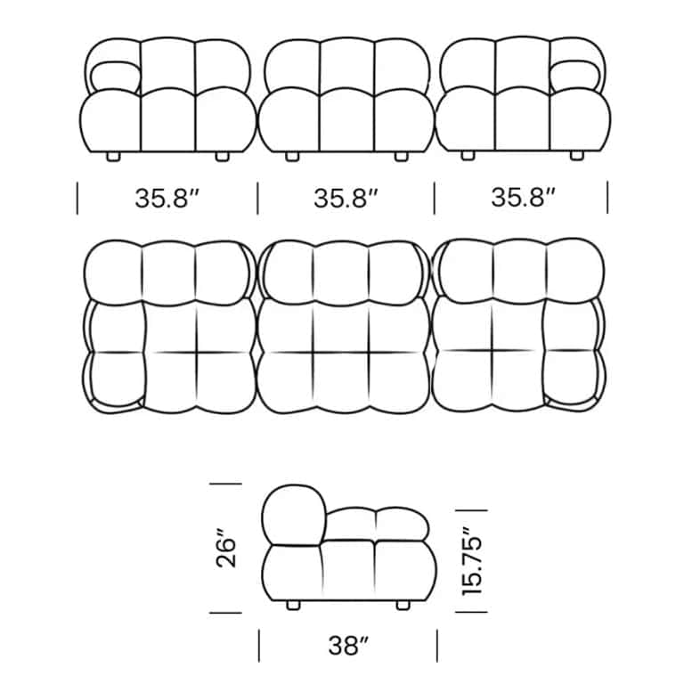 Product dimensions diagram
