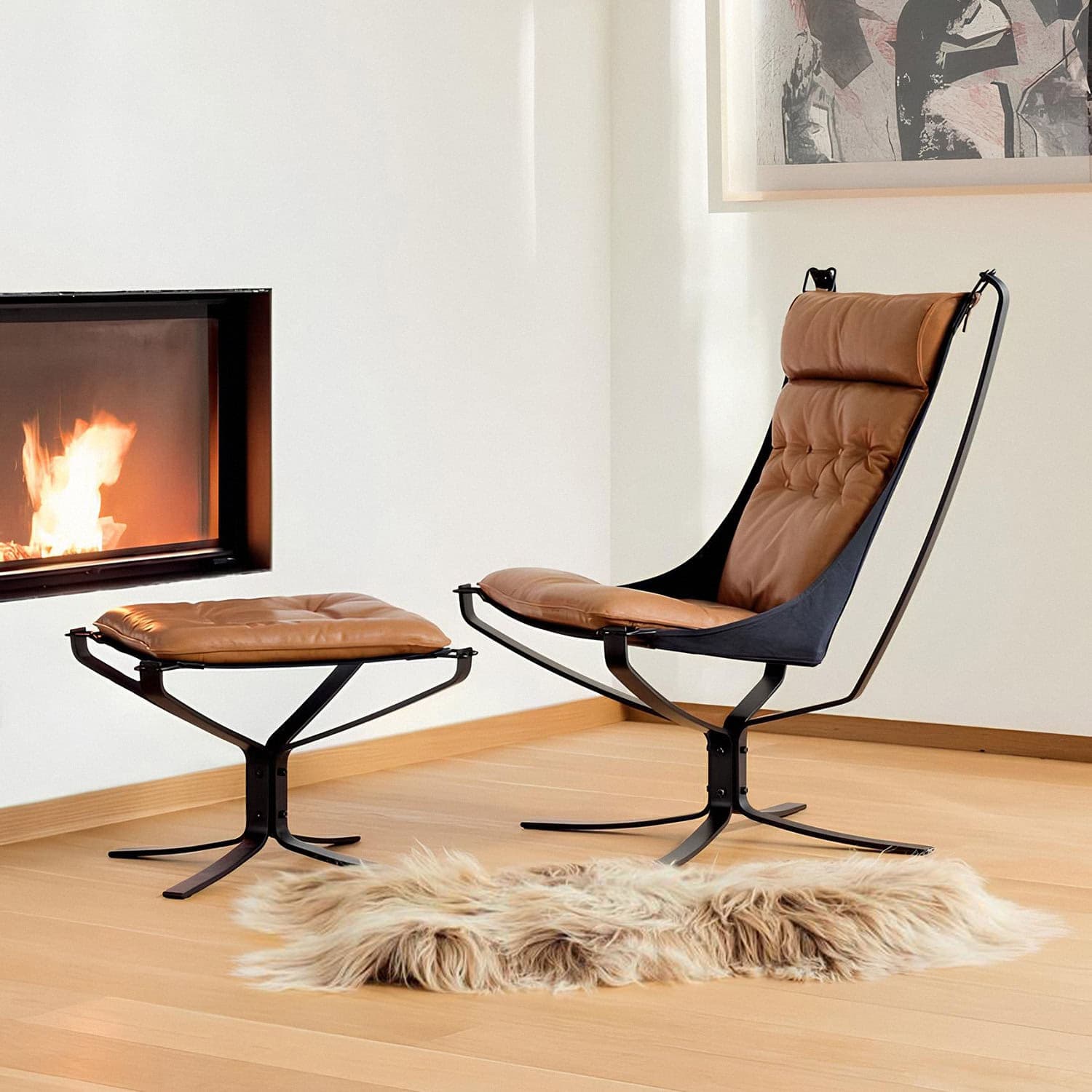 Falcon Chair and Ottoman