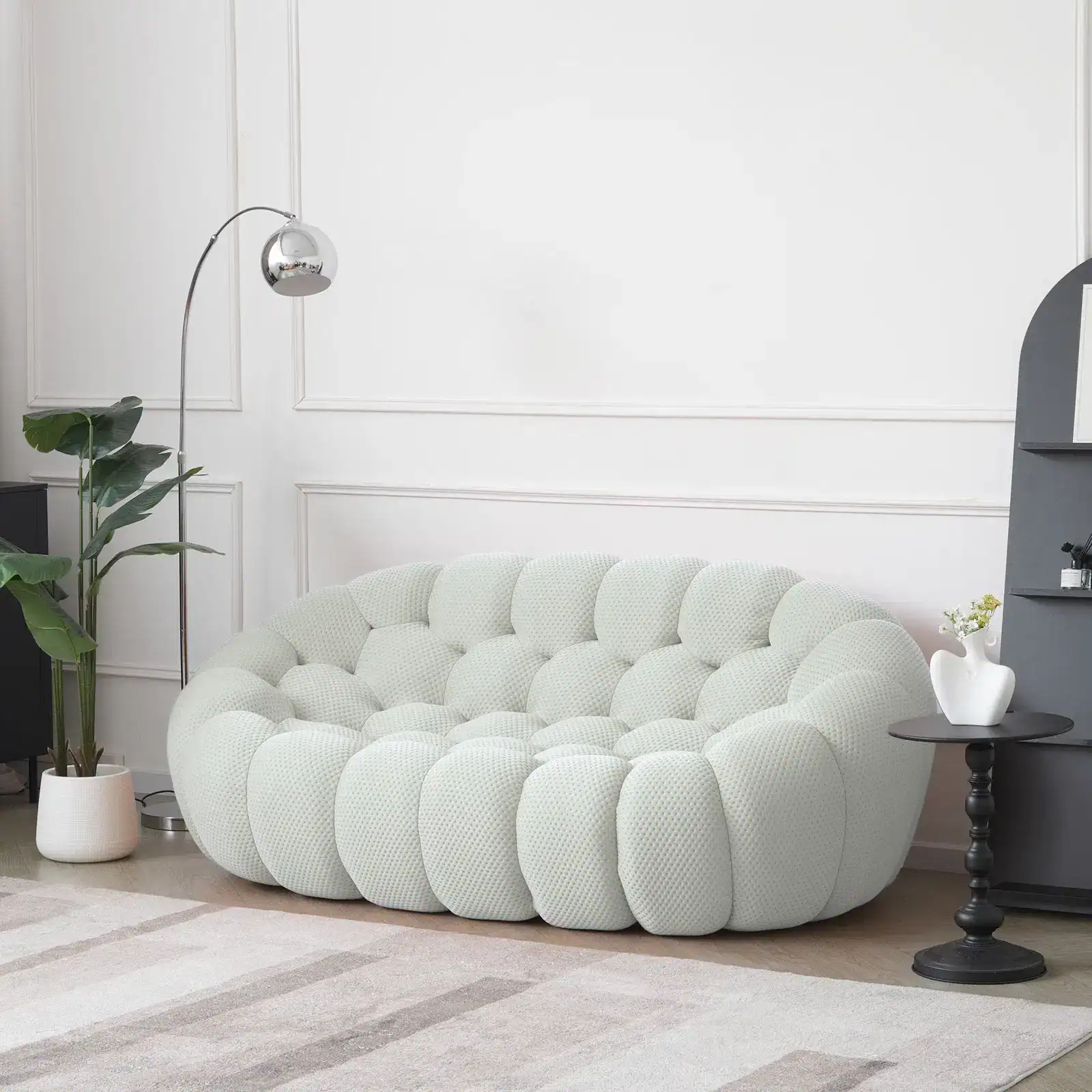 Bubble Sofa Loveseat Replica Light Grey. 7