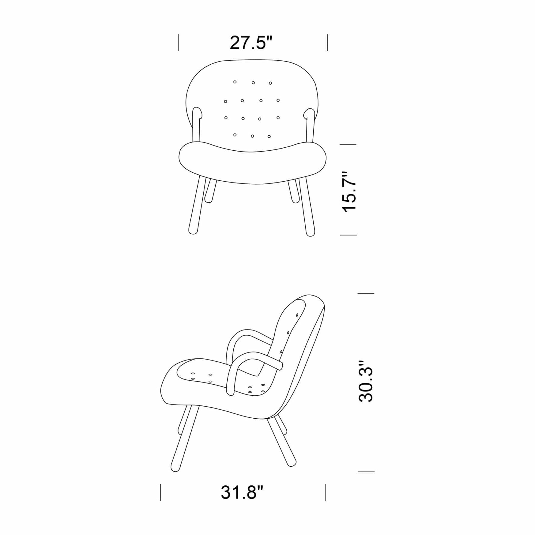 Clam Chair Dimension Mobile scaled - Arctander Clam Chair,  Arctander