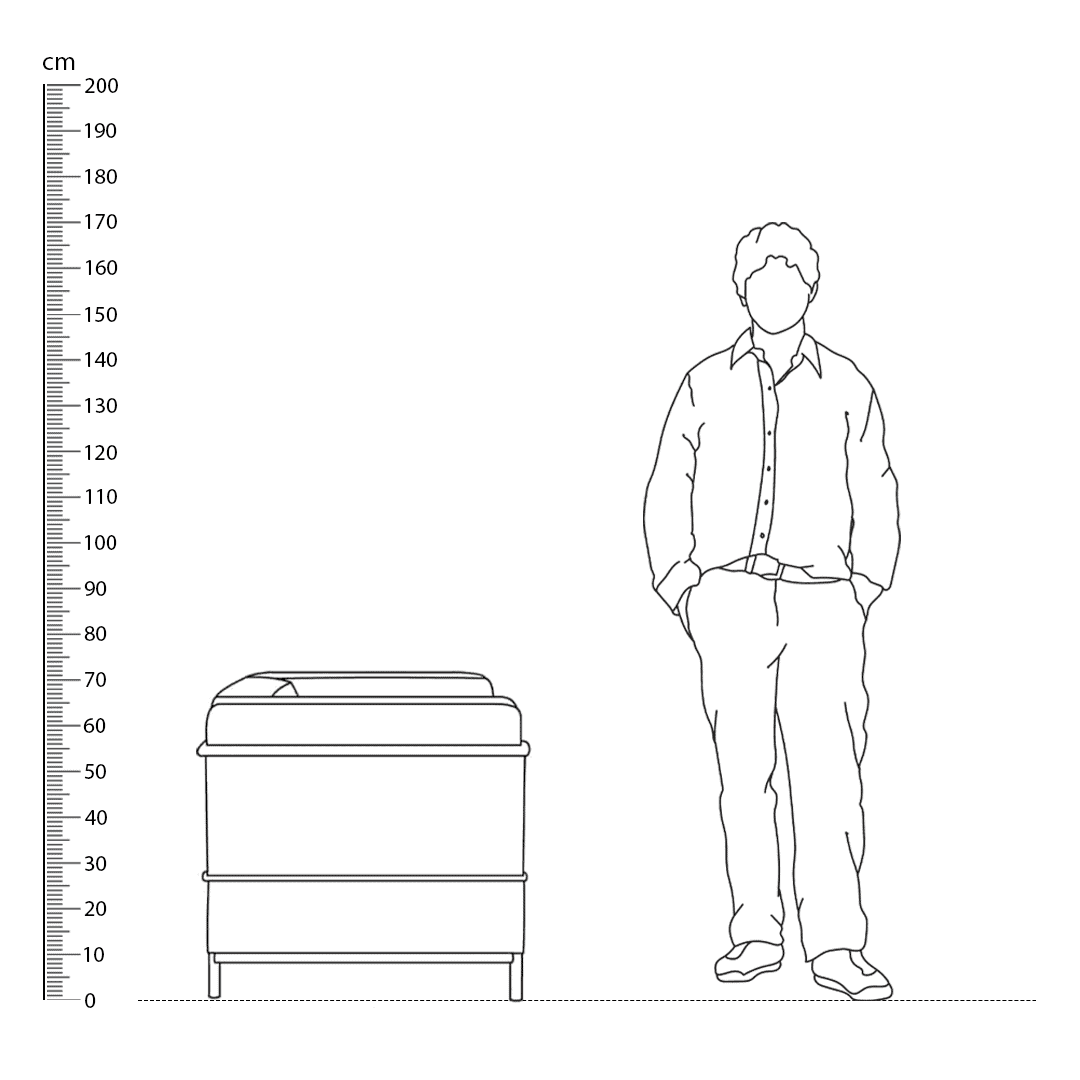 Le Corbusier 2 Loveseat Replica Height Comparison - LC2 Loveseat