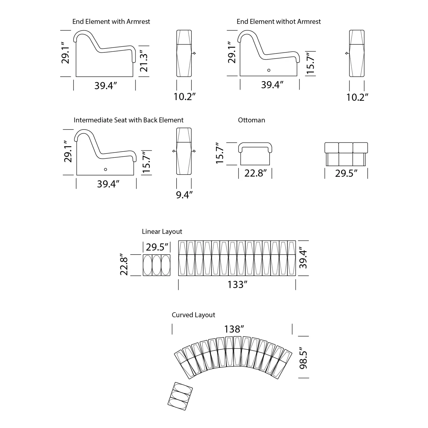 DS 600 Modular Sofa Dimensions Mobile scaled - DS 600