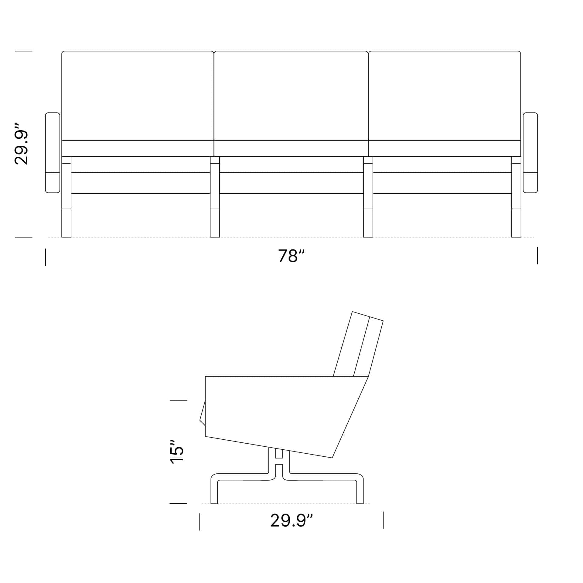 Dimensions PK31 Sofa Mobile - PK31 Sofa Replica,  SOFA REPLICA,  sofa
