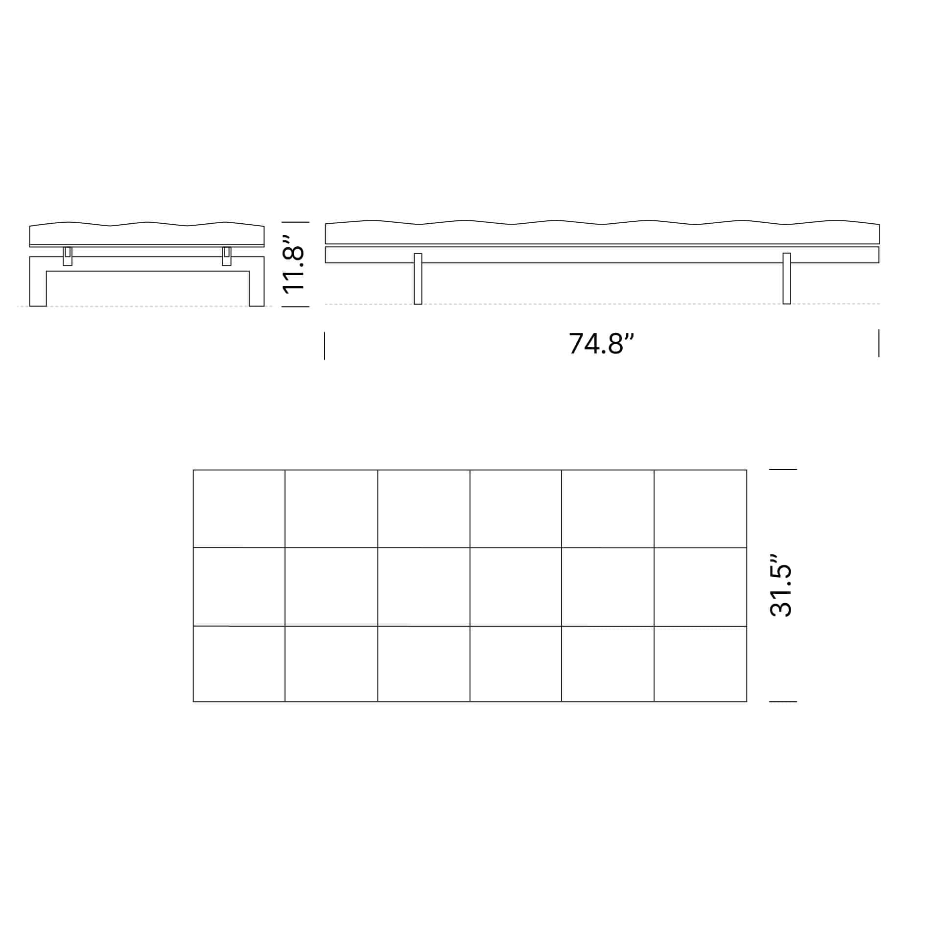 Dimensions PK80 Daybed Mobile - PK80 Daybed Replica
