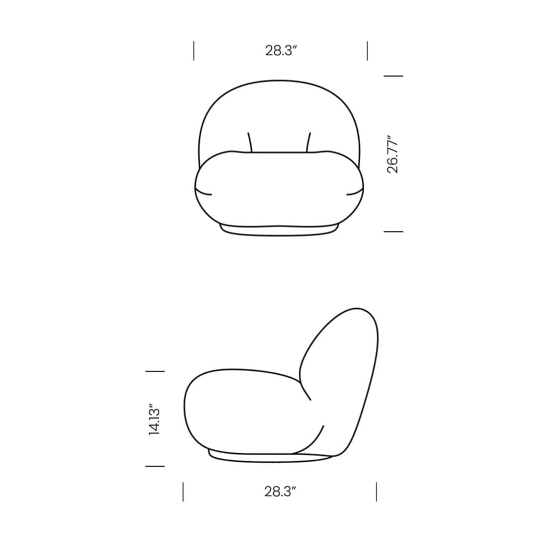 Dimensions Preston Chair Mobile - Pacha Lounge Chair Replica,  Lounge Chair