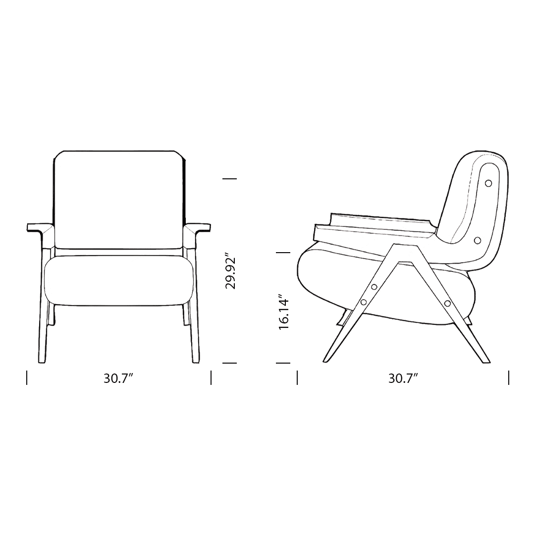 Lina Armchair Replica Dimensions Mobile