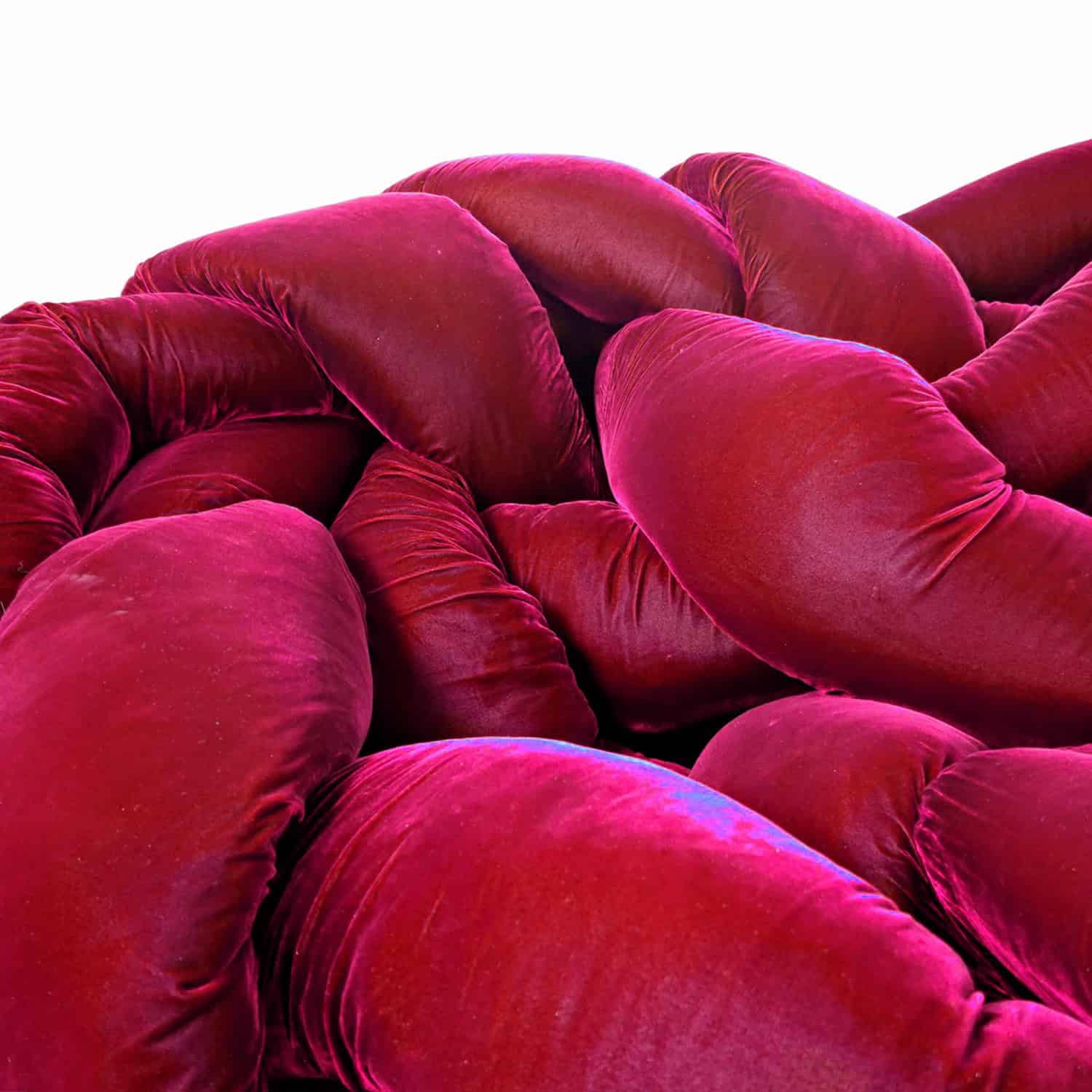 Python Nest Sofa Burgundy Red 7 - Python Boa Sofa