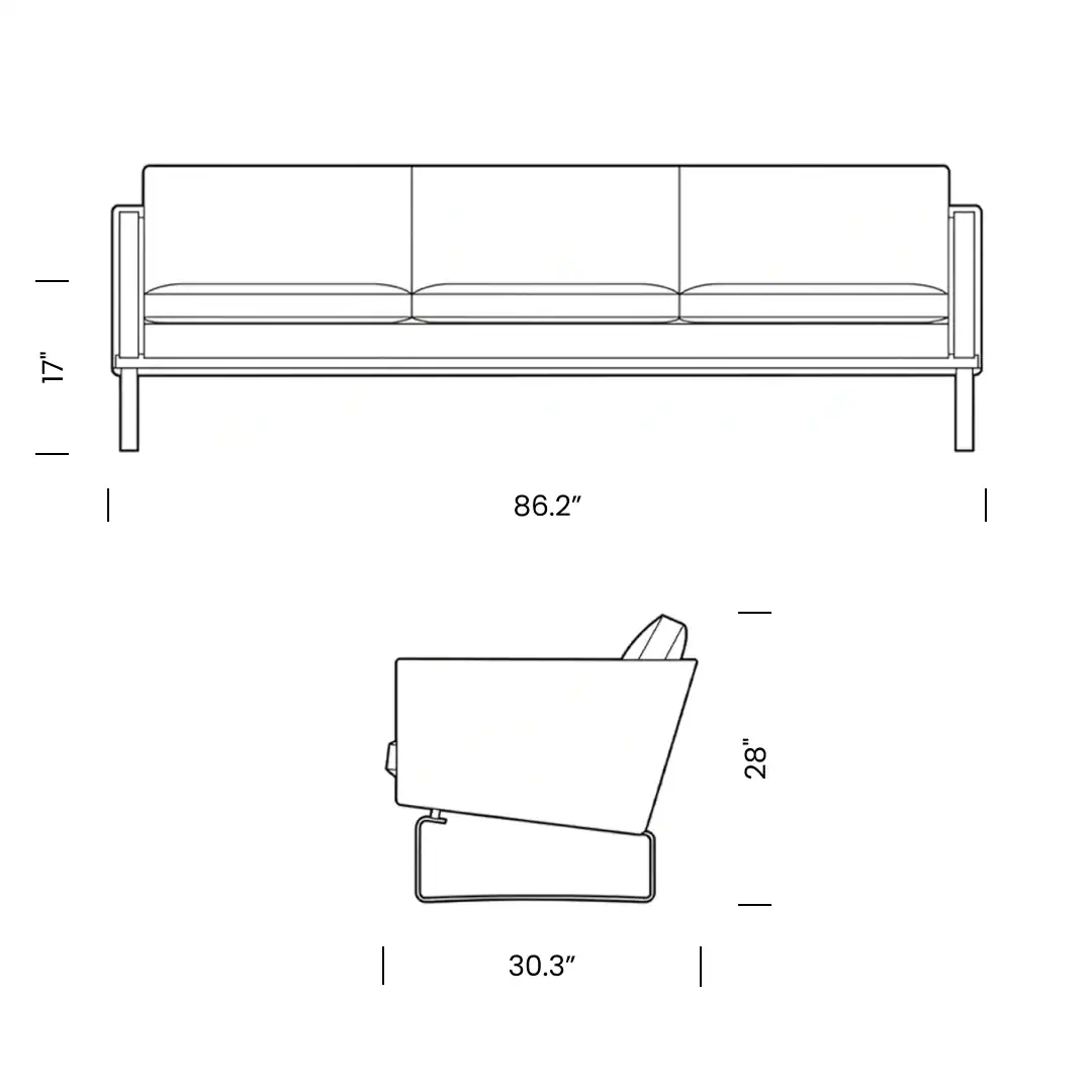Dimensions Hans Wegner CH103 Mobile - ch103 sofa
