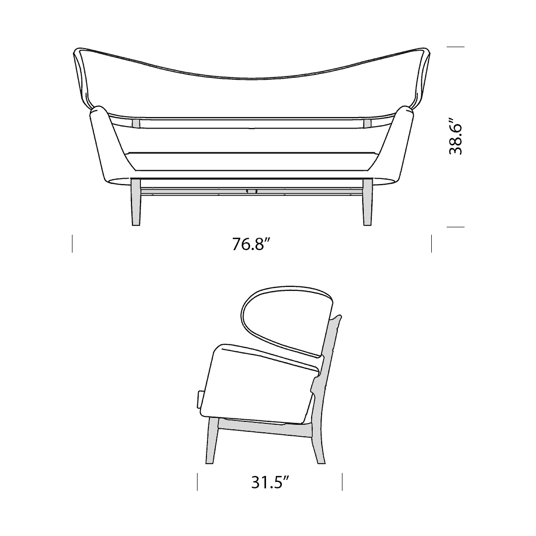 Finn Juhl Baker Sofa Replica Dimensions Mobile - Baker Sofa Replica