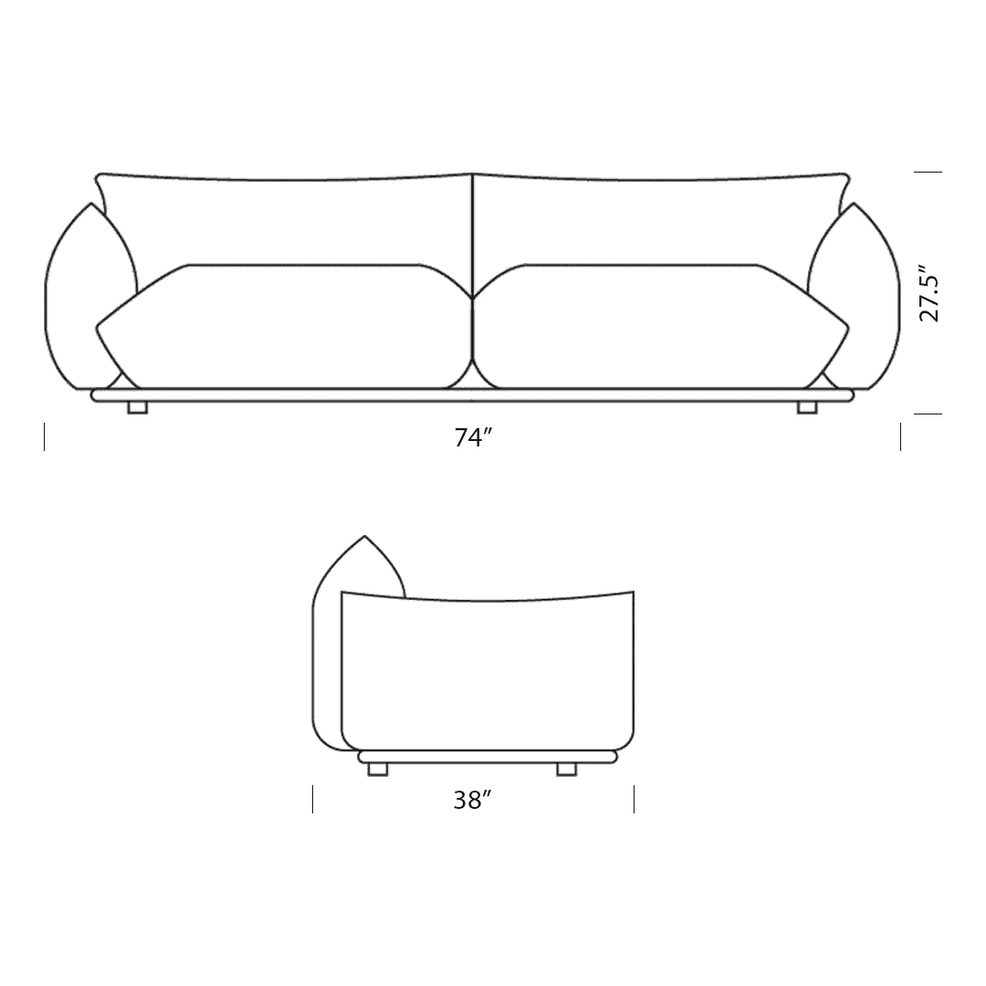 Marenco Sofa 2 Seater Replica Dimensions Mobile - Marenco Sofa