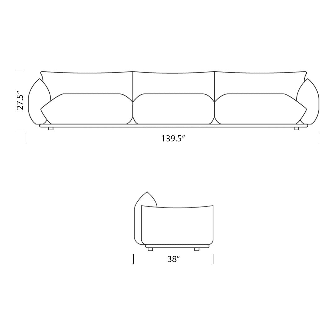 Marenco Sofa 3 Seater Replica Dimensions Mobile - Marenco Sofa,  living,  replica