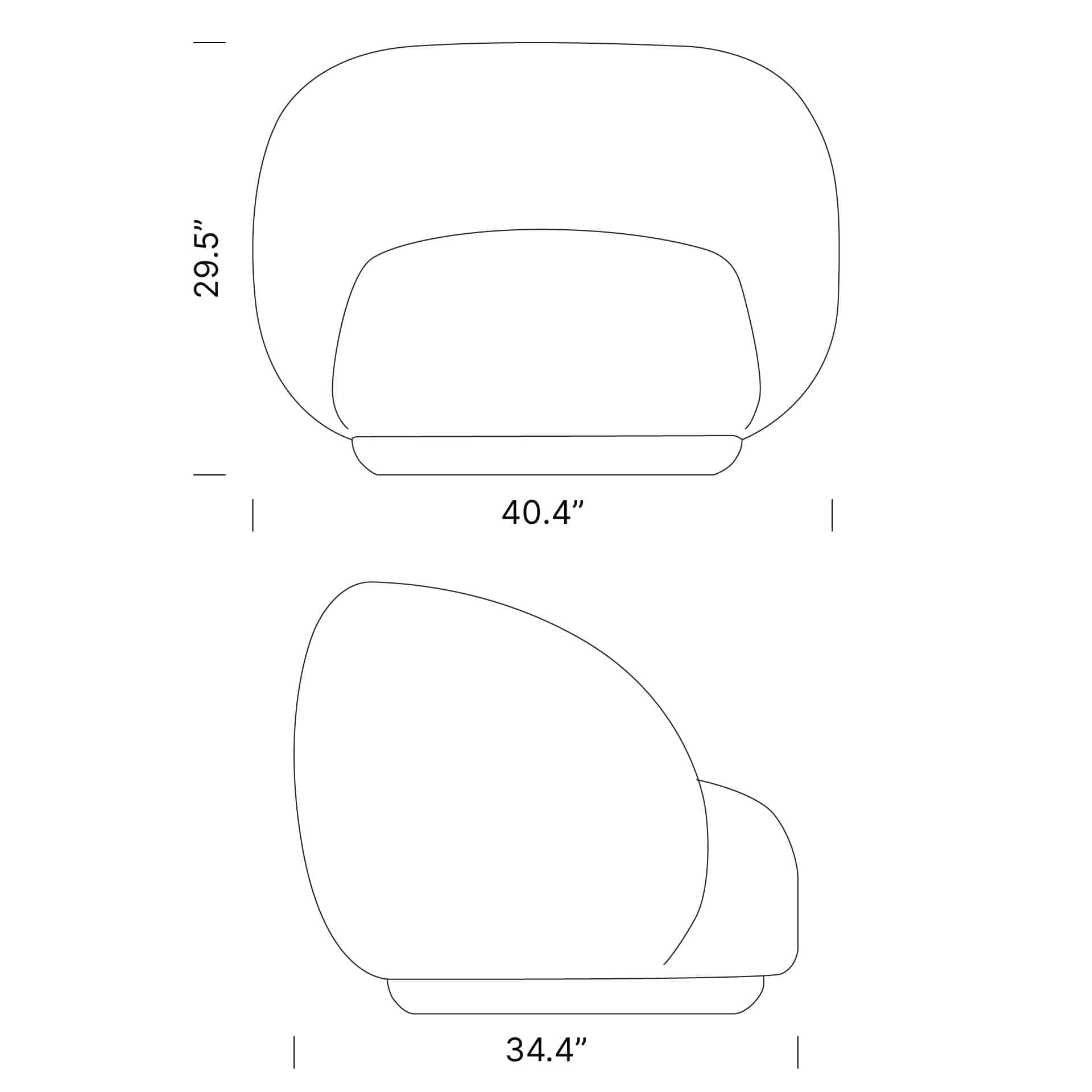 Dimensions Julep Chair Mobile - Julep Armchair
