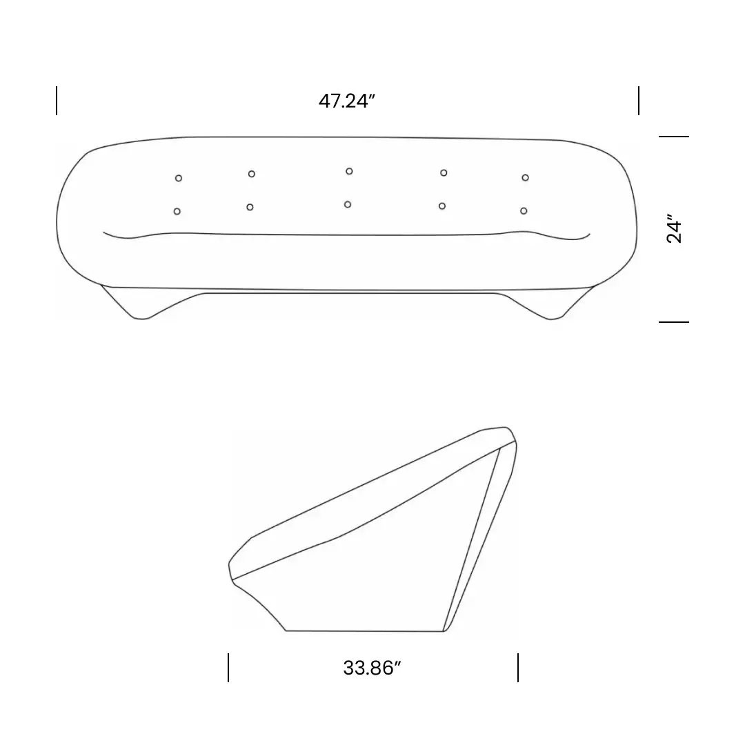 Product dimensions diagram