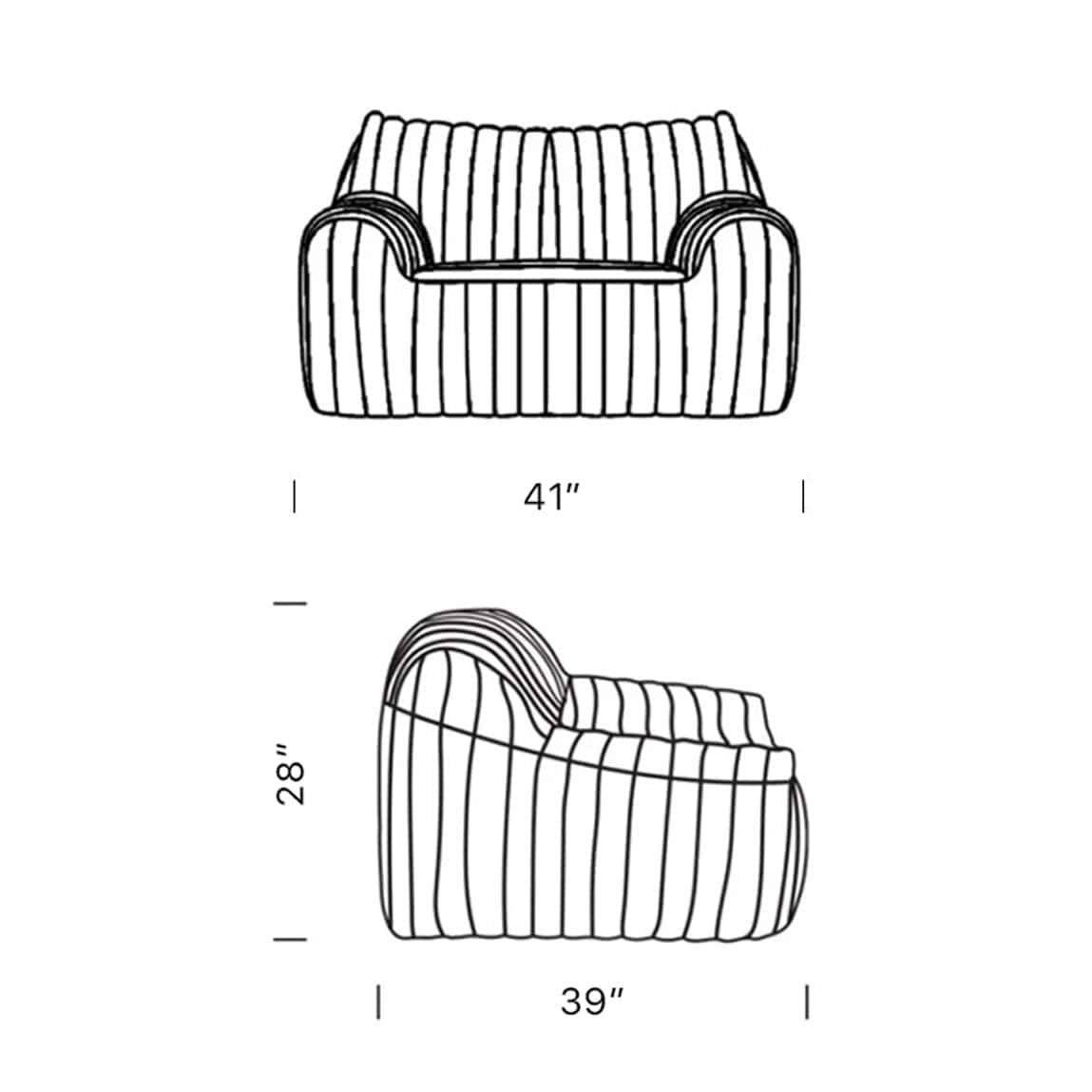 Cinna Sandra Lounge Chair Dimension mobile - Sandra Lounge Chair,  Sandra Lounge Chair Replica