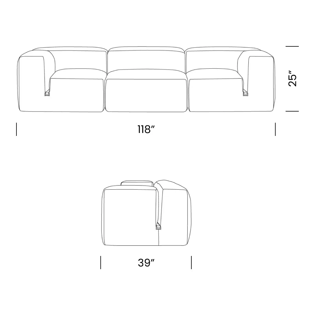 Le Mura Sofa Mobile Dimensions - Le Mura Sofa