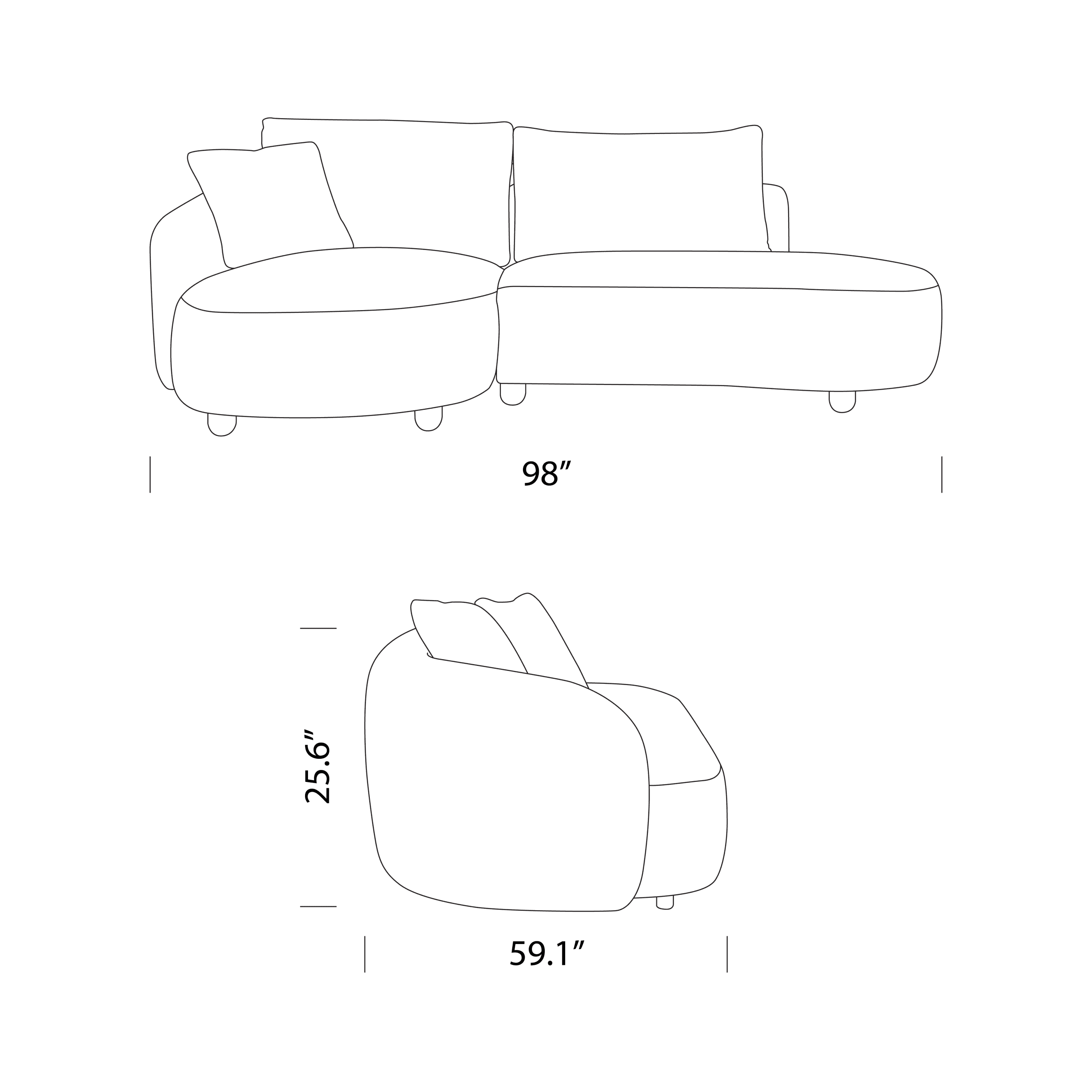Product dimensions diagram