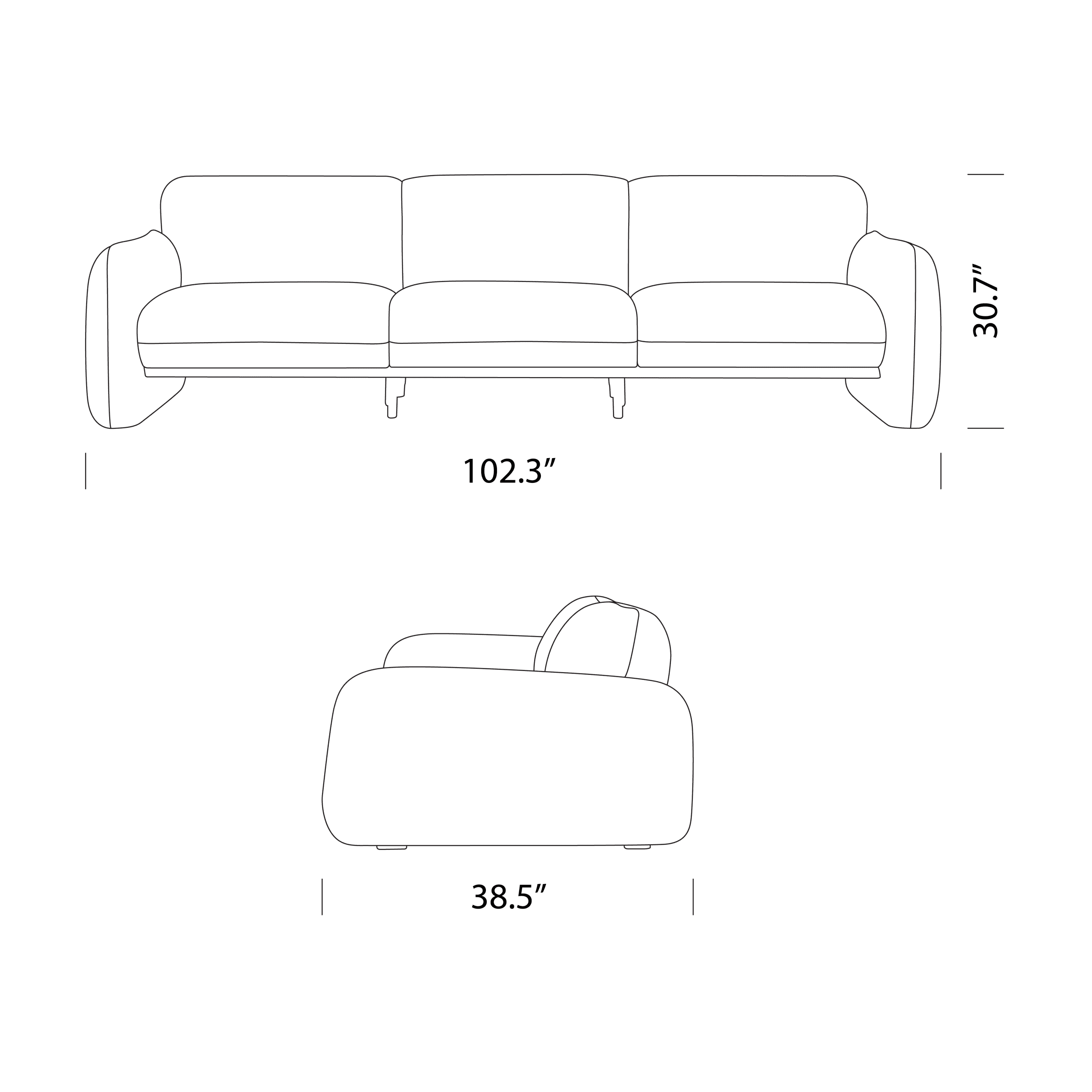 Brigitte Sofa Dimensions