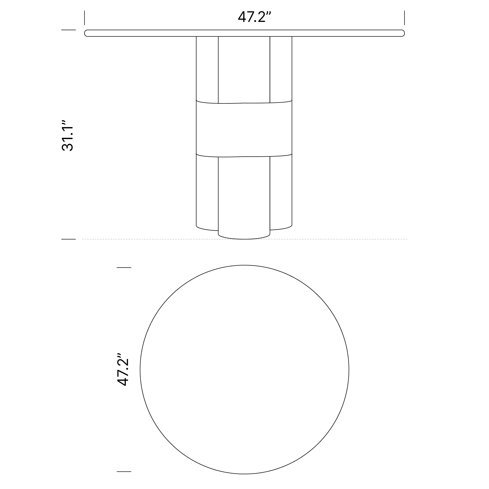 Product dimensions diagram