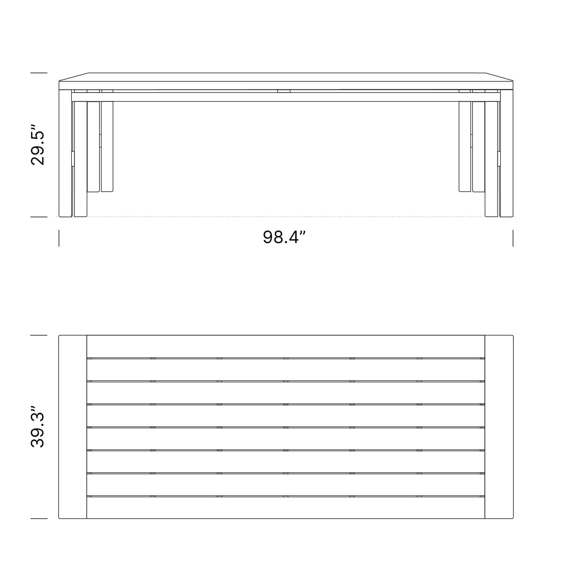 Dimensions Lusso Dining Table Mobile