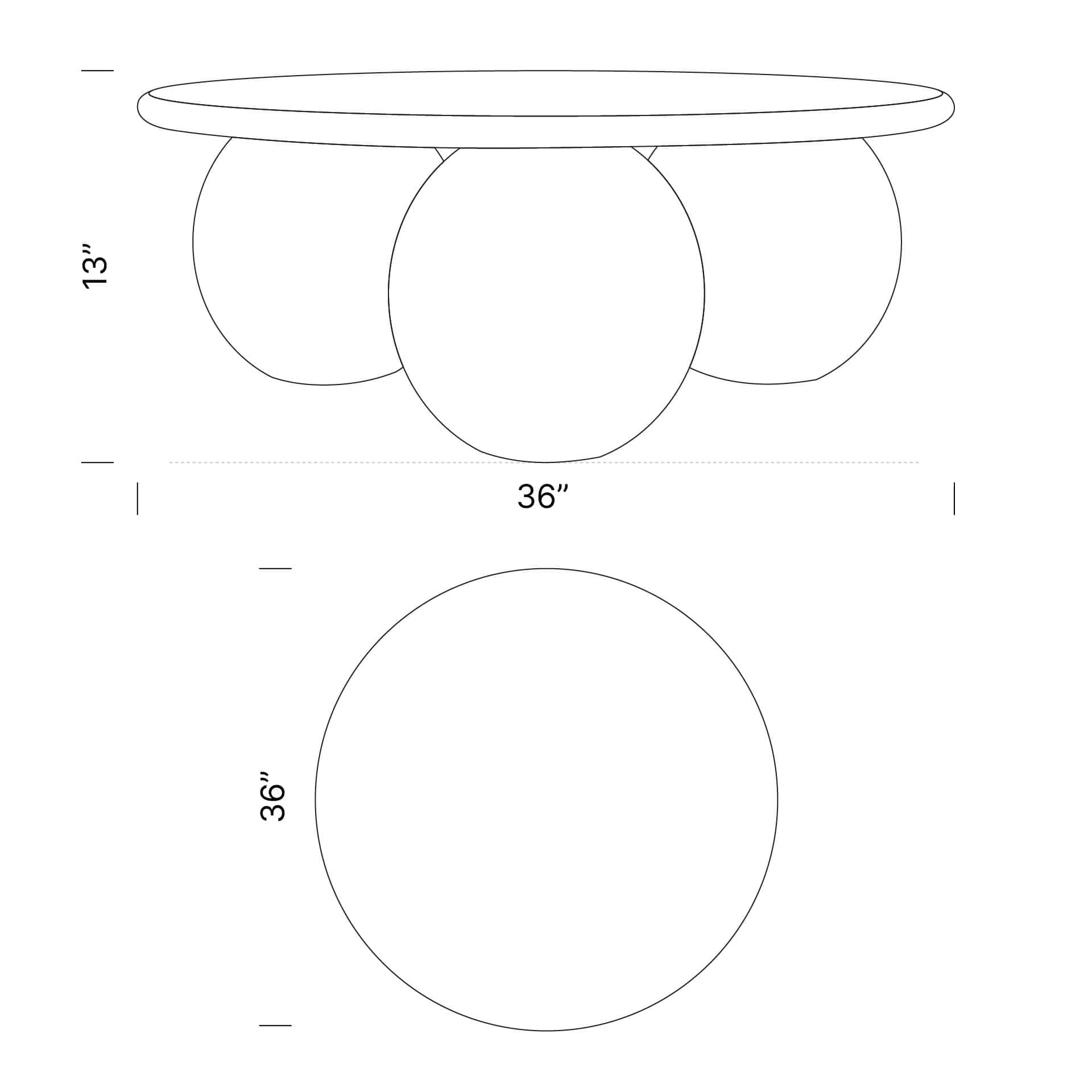 Dimensions Mya Coffee Table Mobile