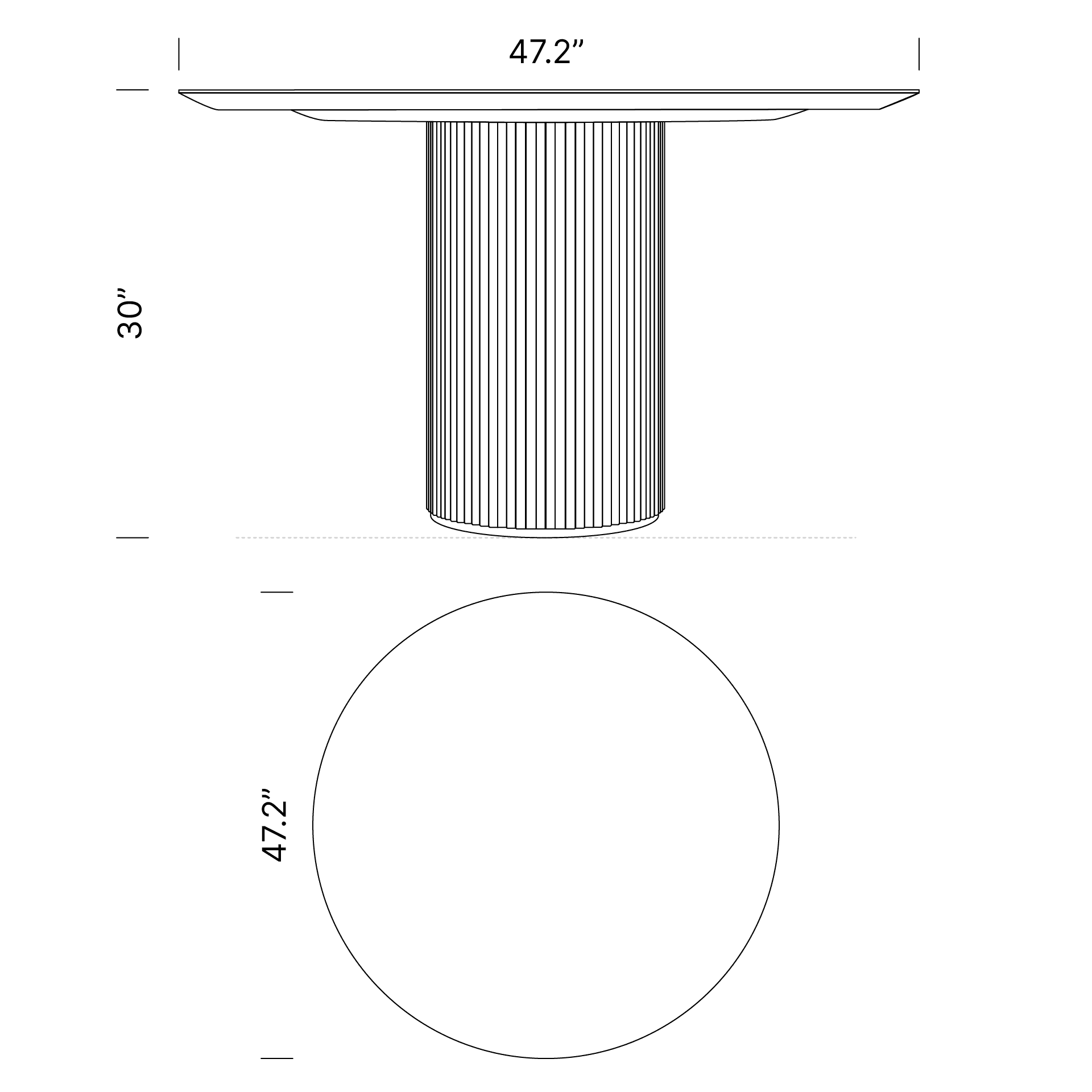 Product dimensions diagram